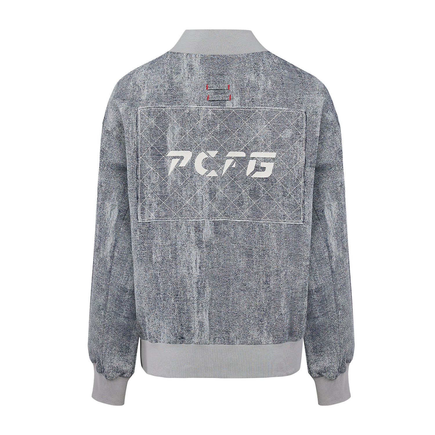 Linen Blend Free Heaven Ripped Look Bomber Jacket - Ultimate Grey