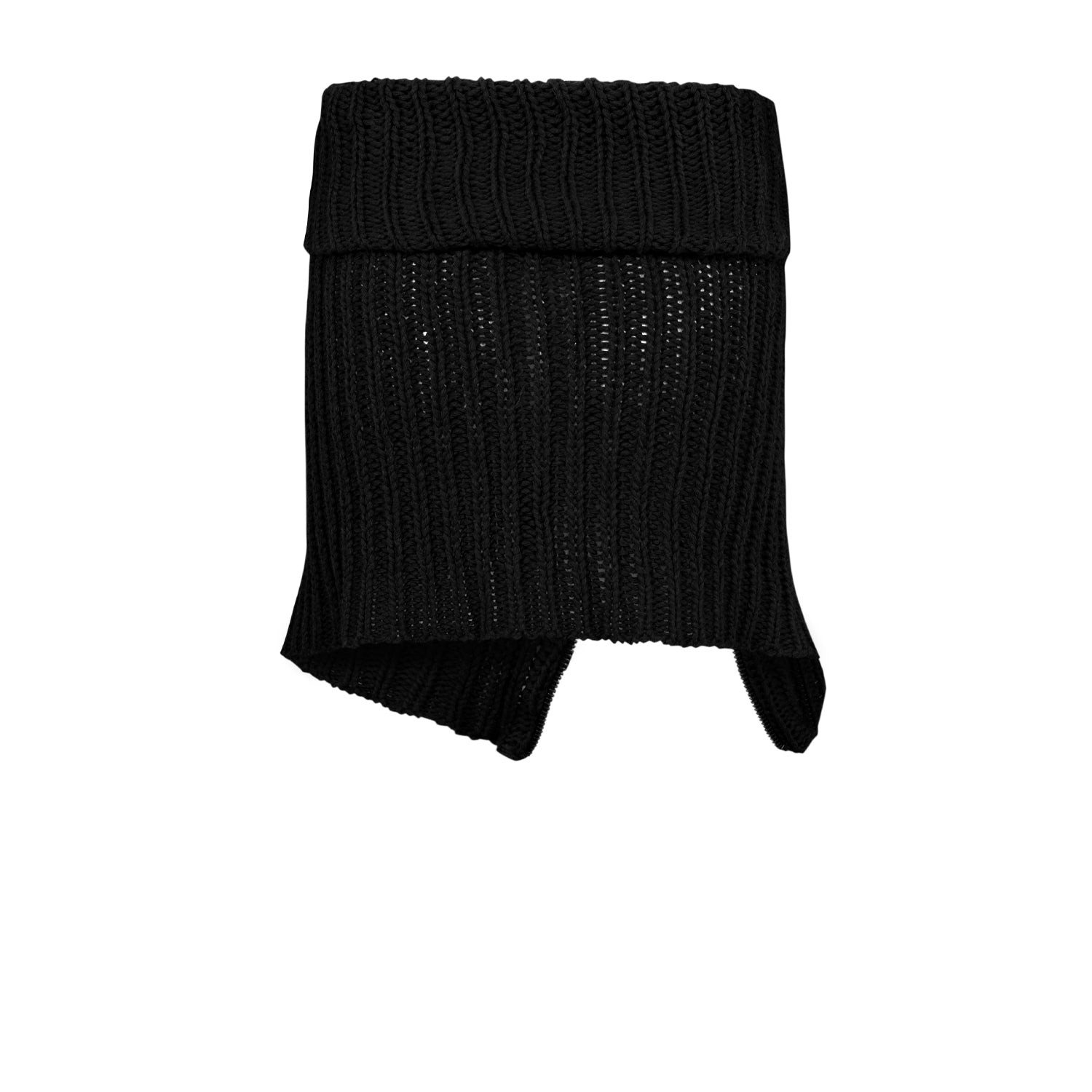 CASHMERE BLEND YOUR *ITCH ZIPPED KNIT SKIRT - BLACK