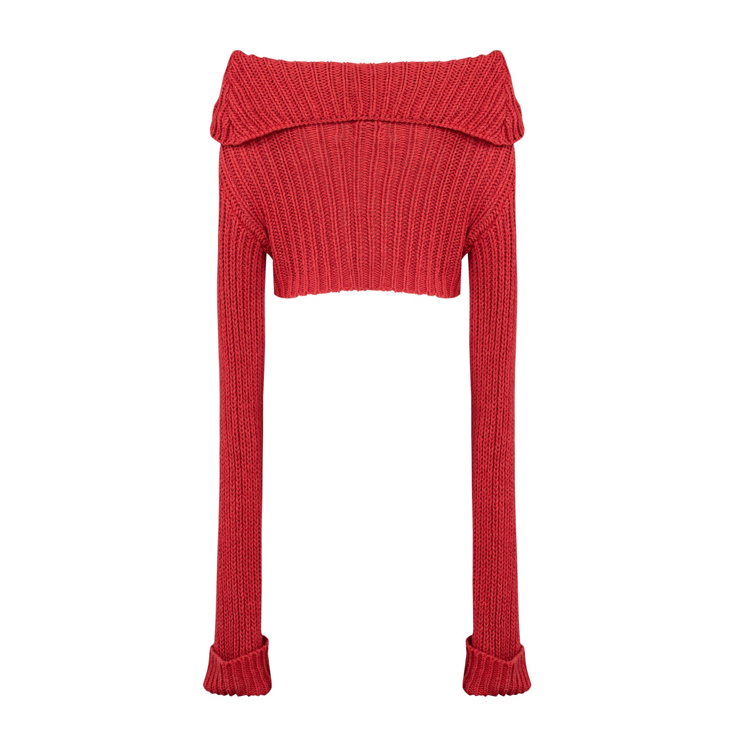 CASHMERE BLEND YOUR *TCH KNIT CROP TOP - SAMBA