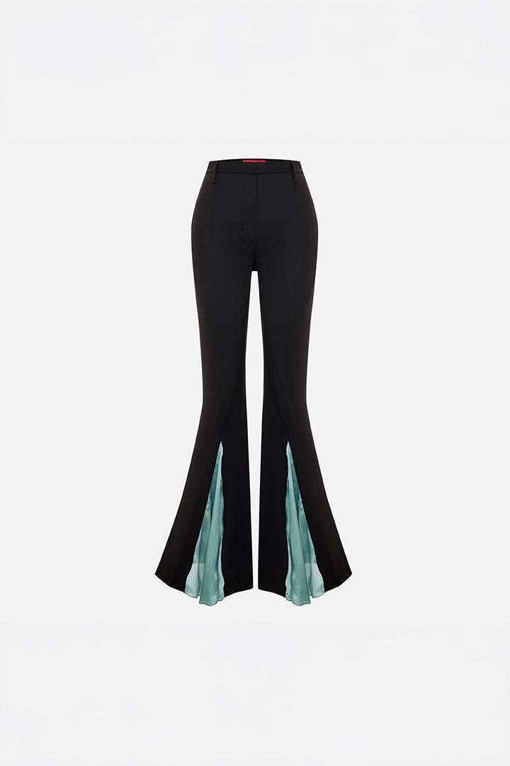 The Party Edit Contrast Chiffon Detail Pants