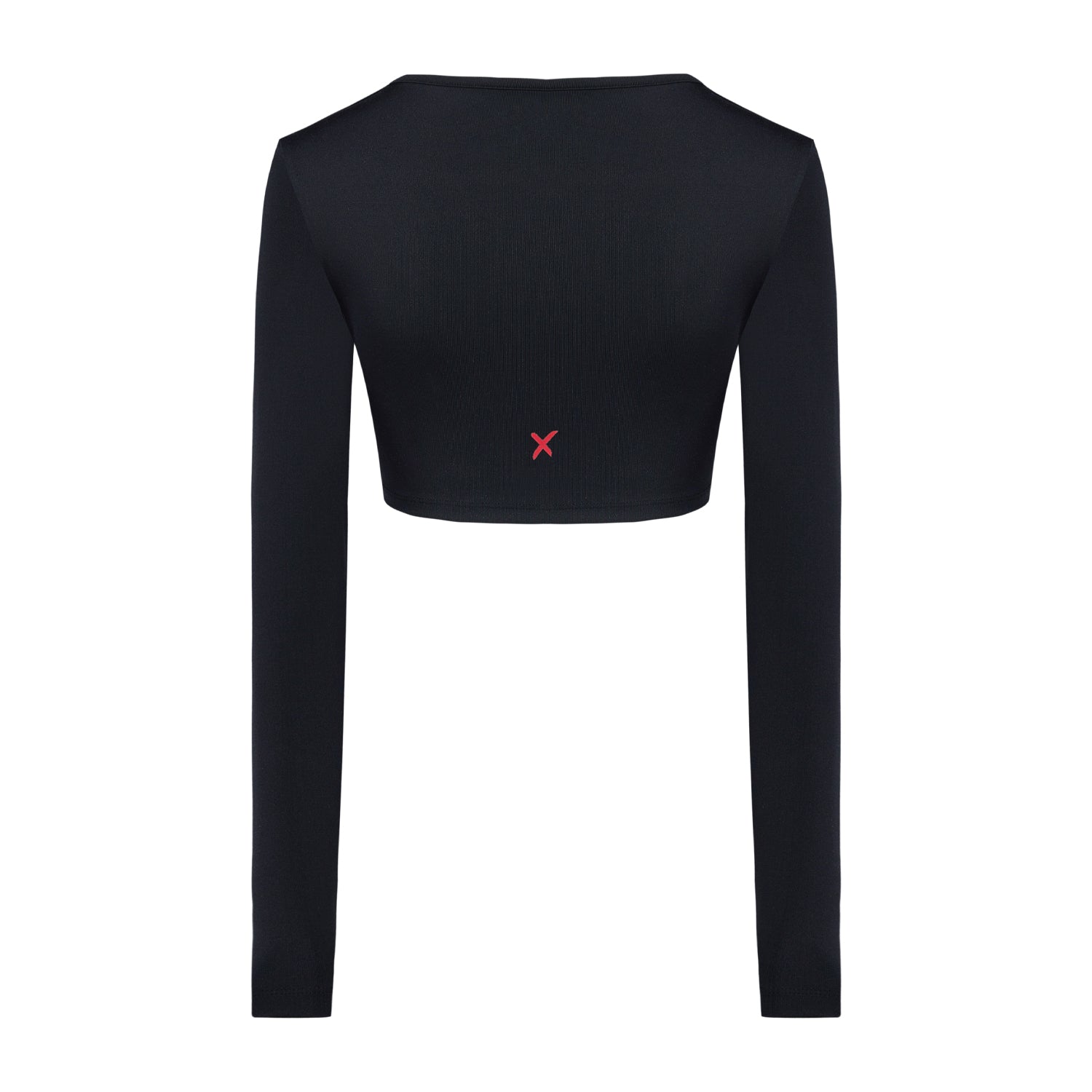 Free Heaven Long Sleeve Crop Top - Jet Black