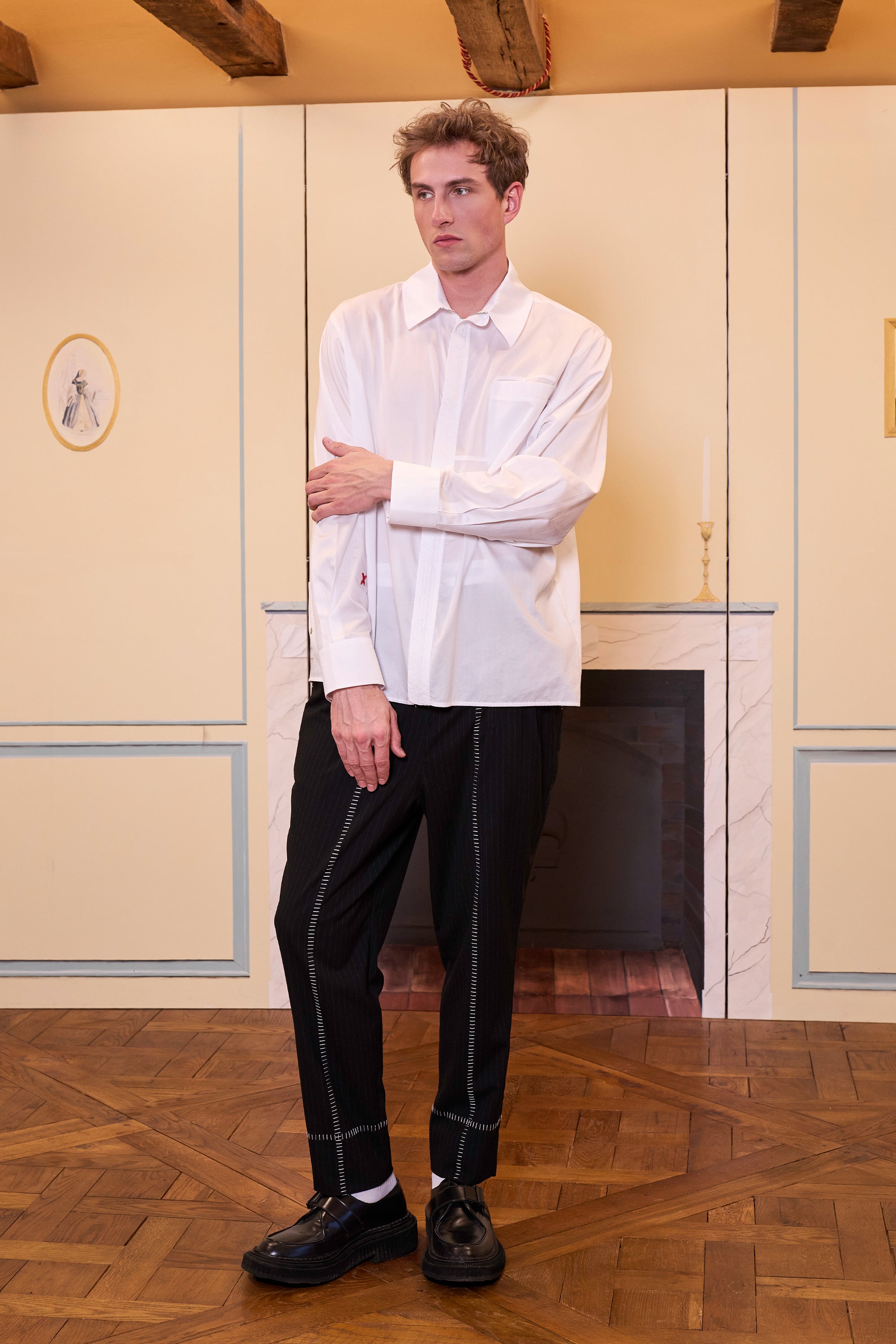 Daydreamers Striped Two Zipped Pant