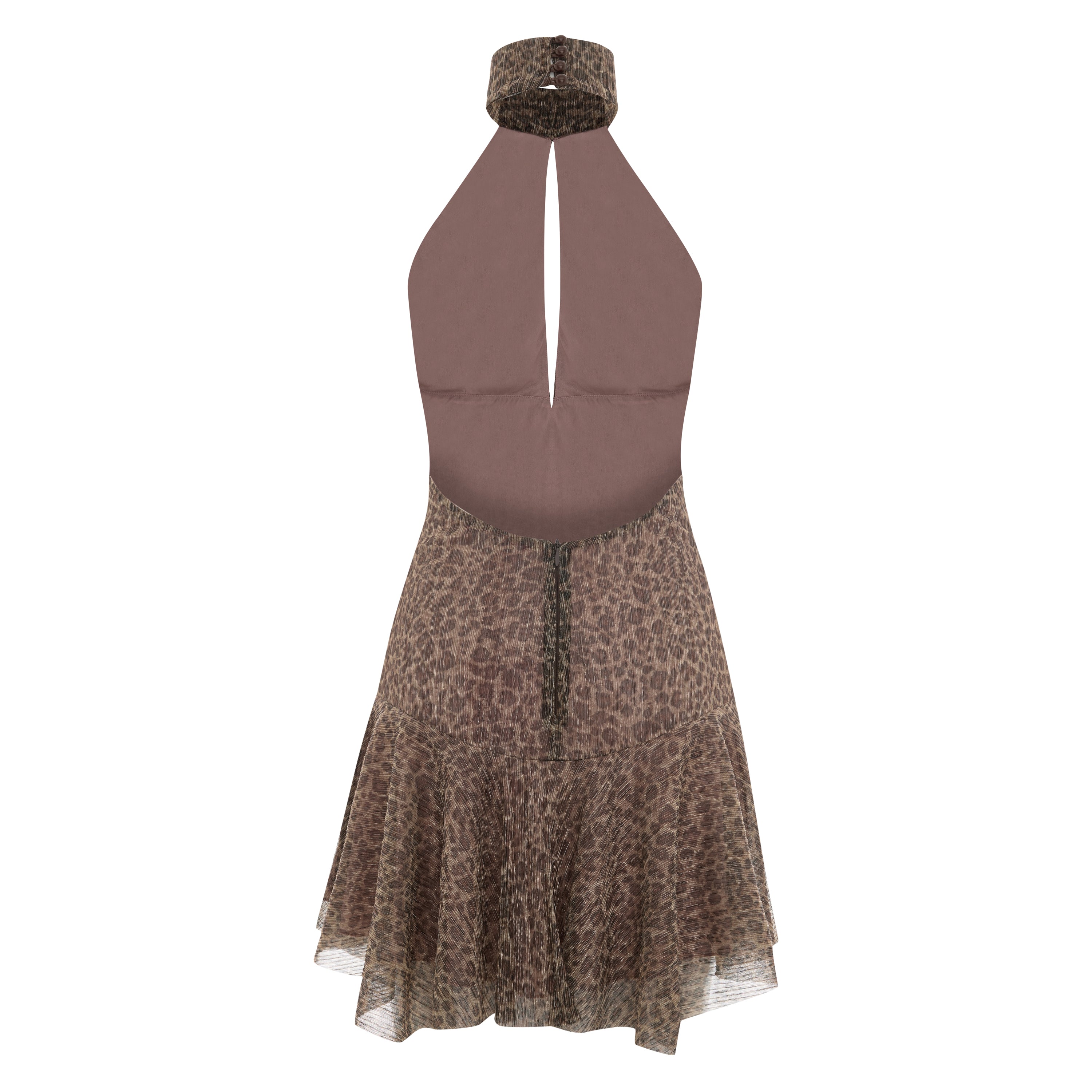 Leopard Cut-Out Mini Dress