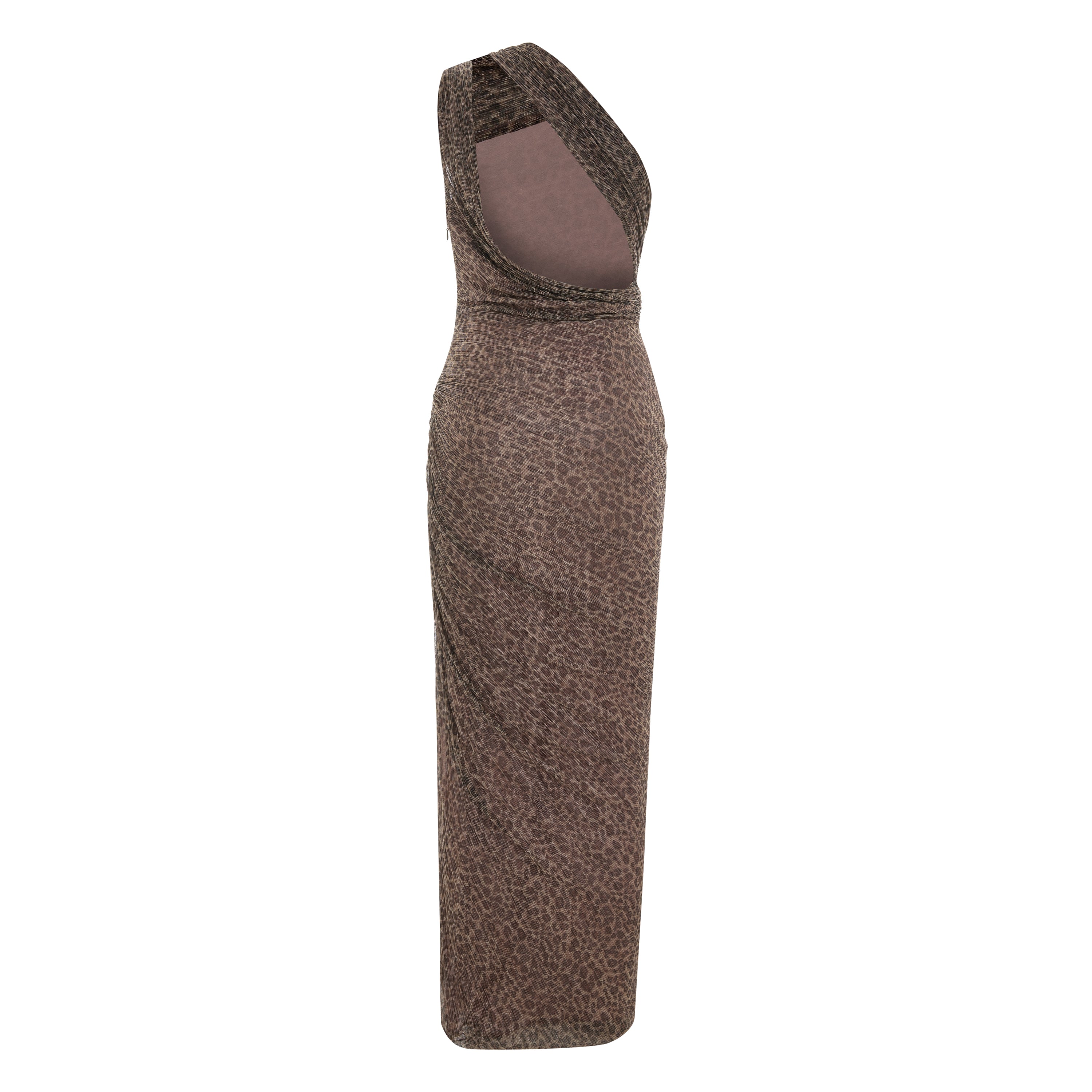 Leopard Asymmetric Backless Dress