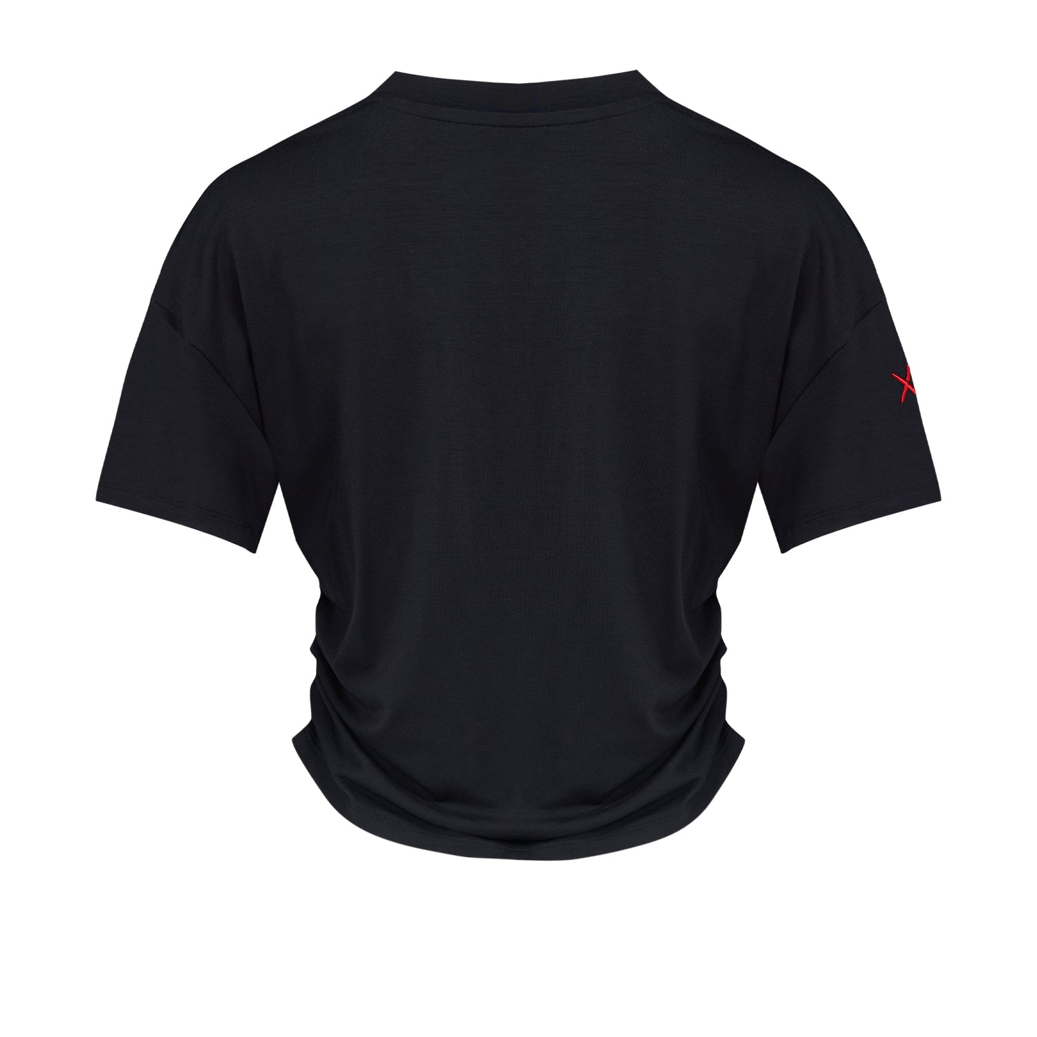 Free Heaven Crop Draped Tshirt - Jet Black