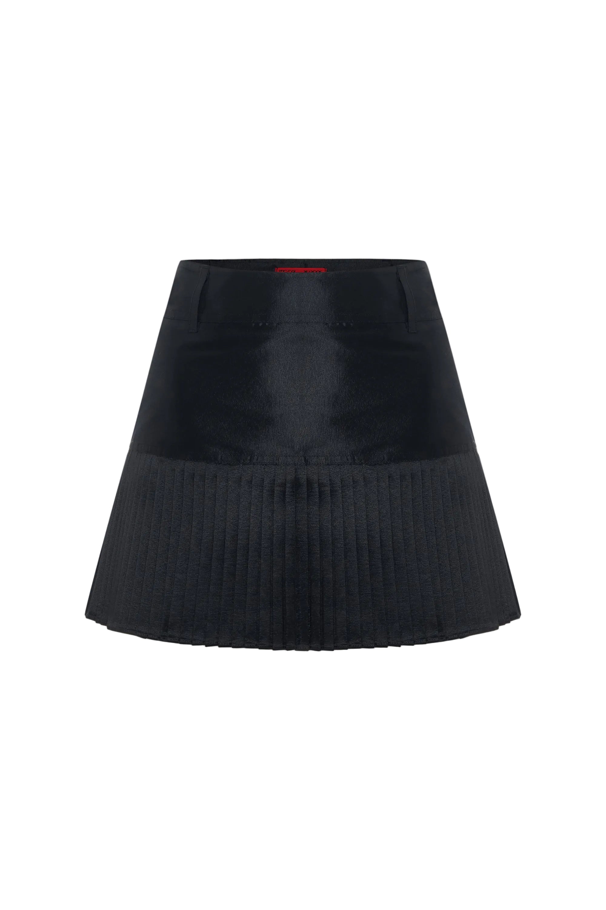 Black skirt on a light gray background