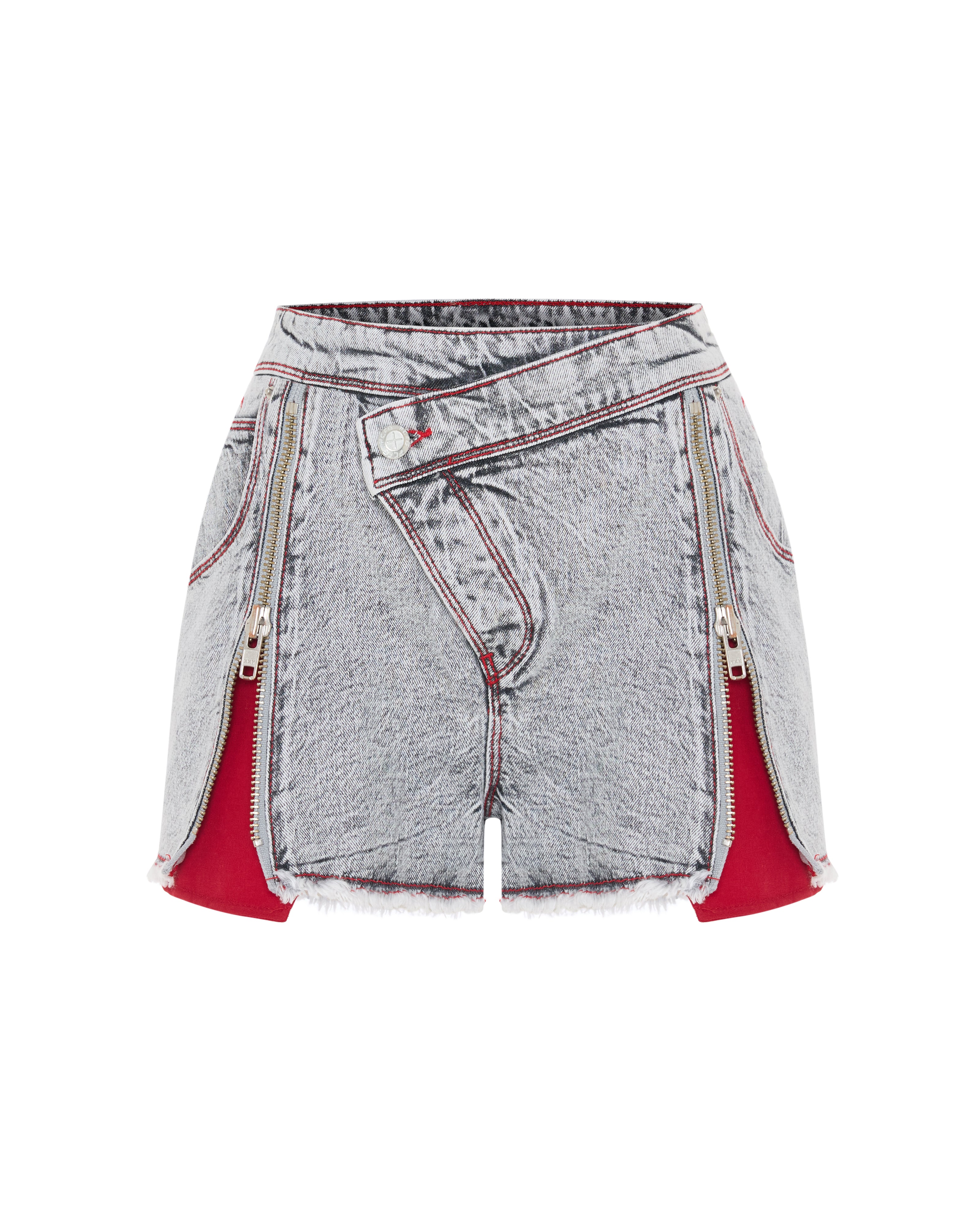 Day To Night in LA Zip-Detail Shorts