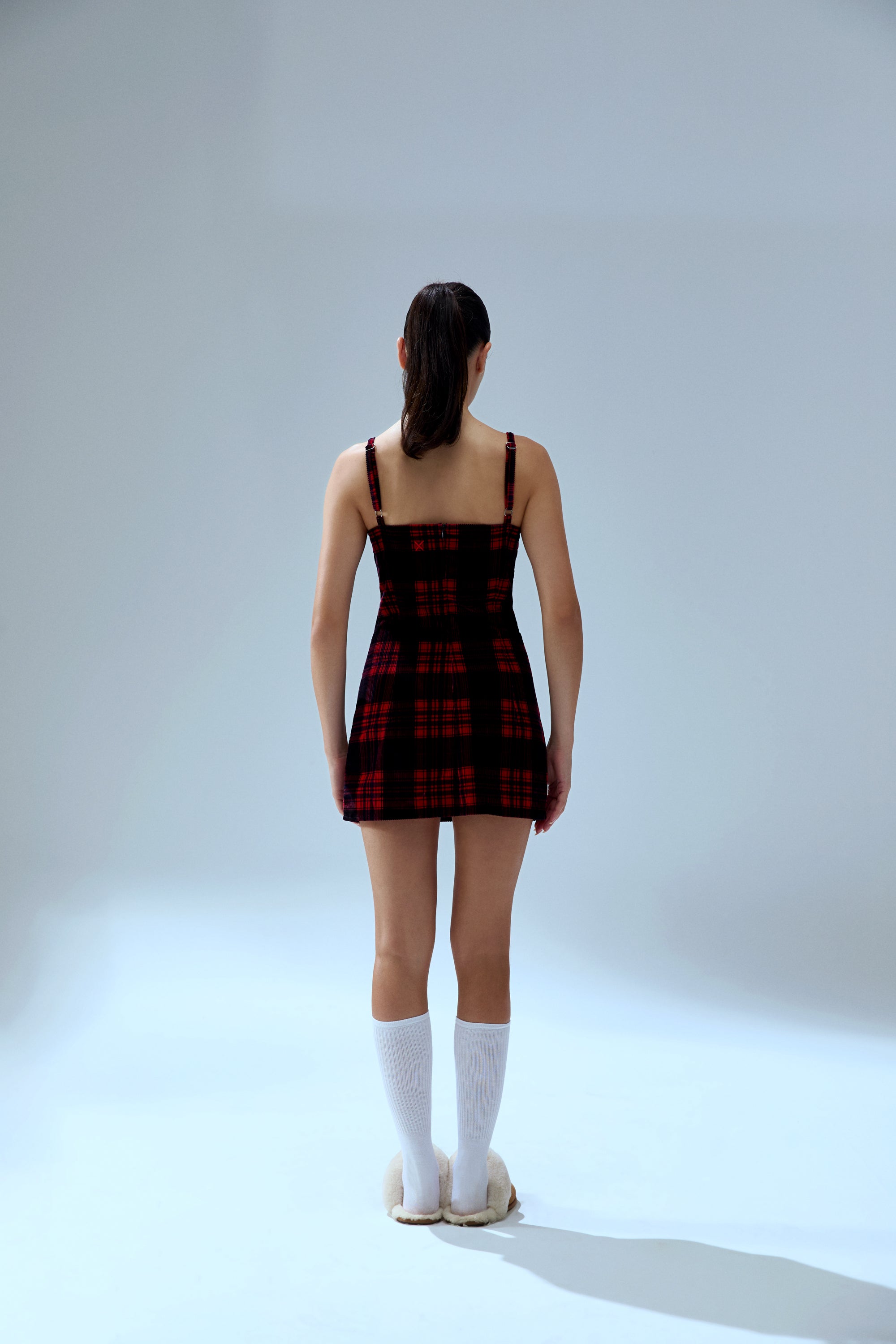 PURE COTTON YOUR *ITCH PLAID MINI DRESS