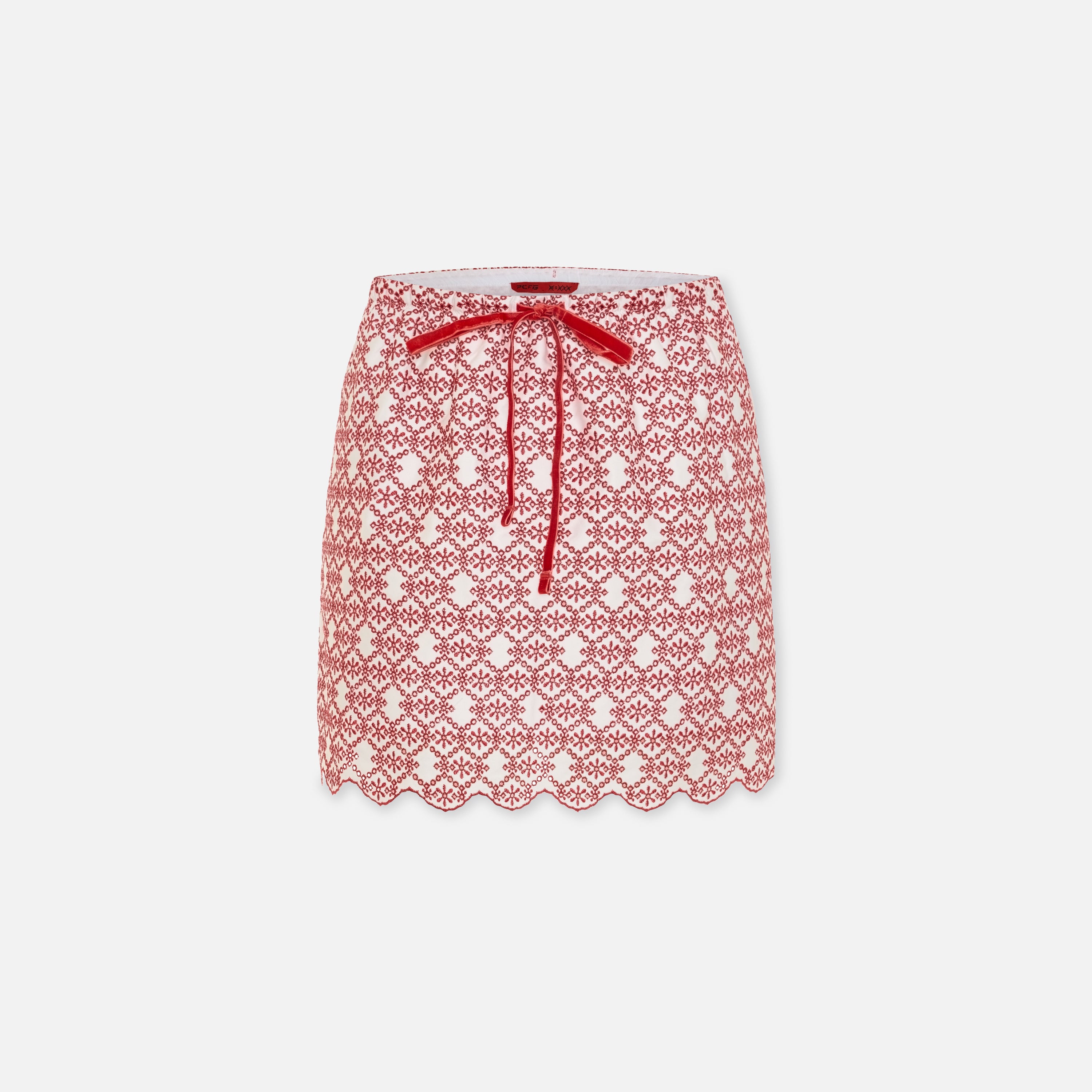 The Broderie Anglaise Edit Mini Skirt with Embroidery