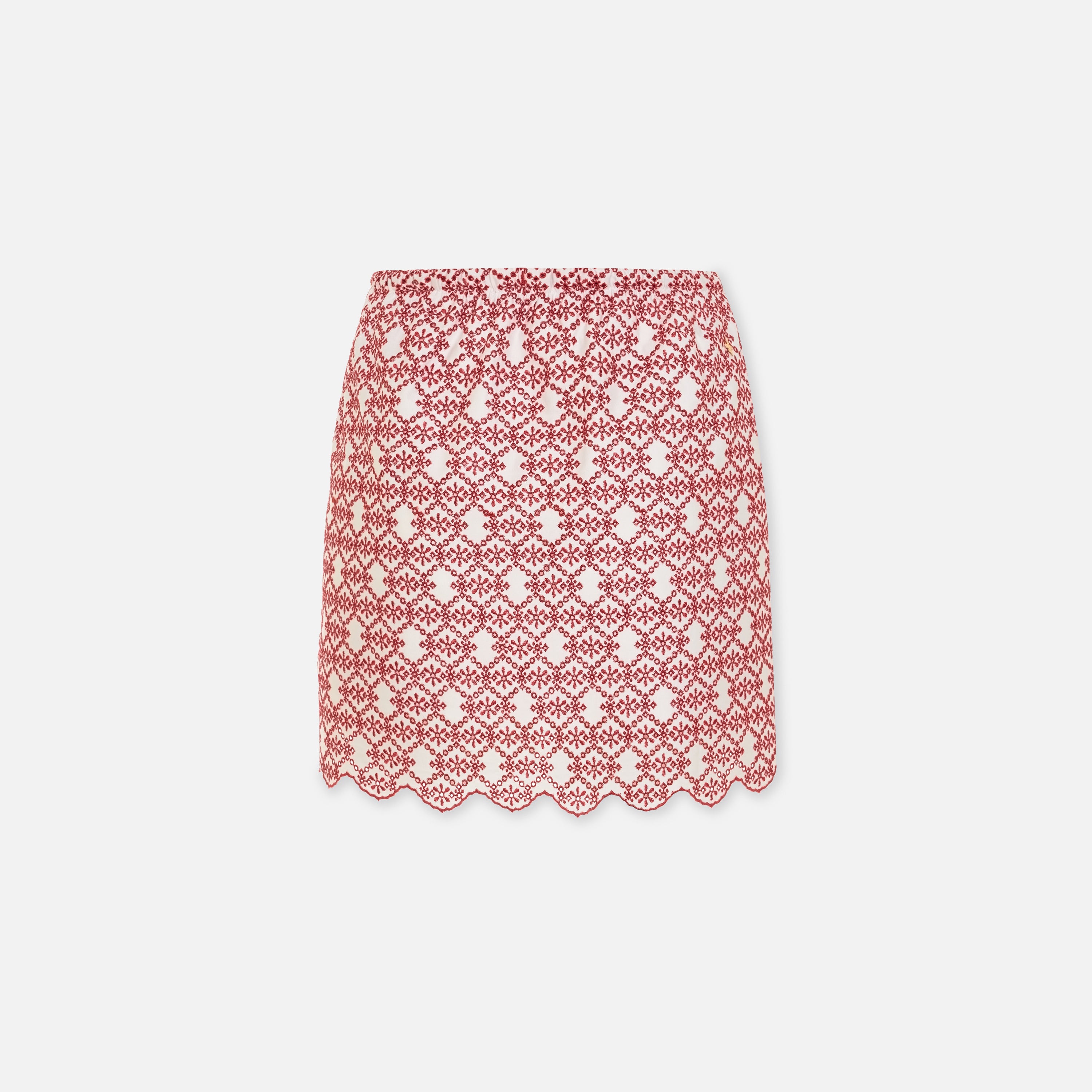 The Broderie Anglaise Edit Mini Skirt with Embroidery