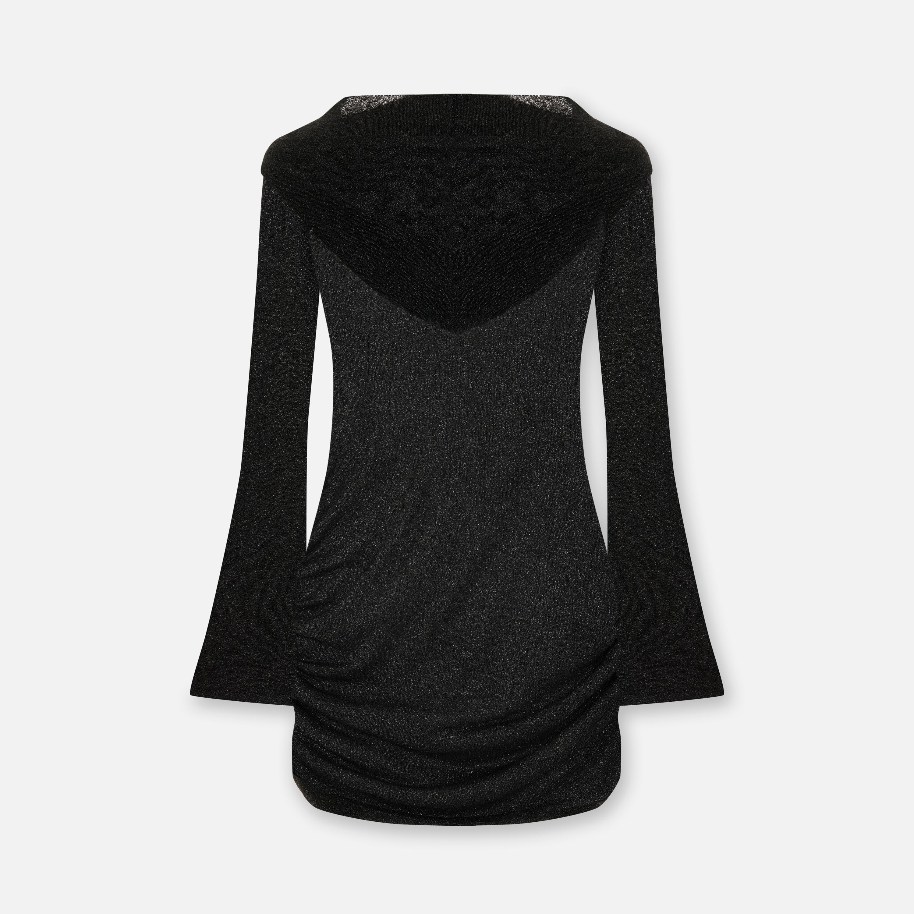 Hooded Sheer Draped Beach Dress