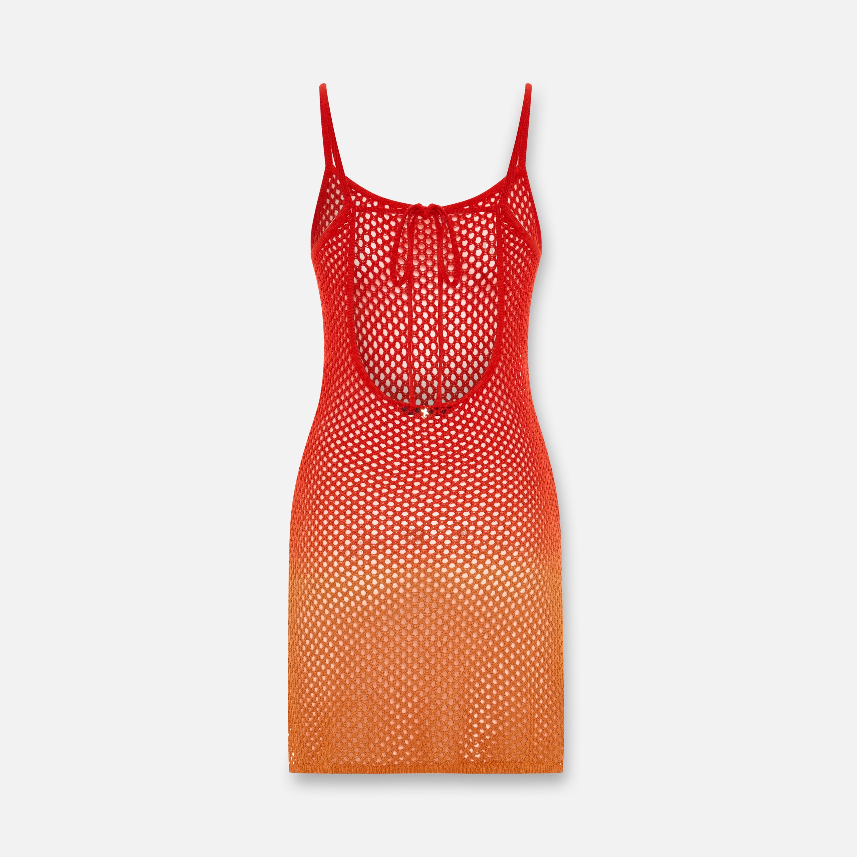 Golden Hour Open-Knit Beach Mini Dress
