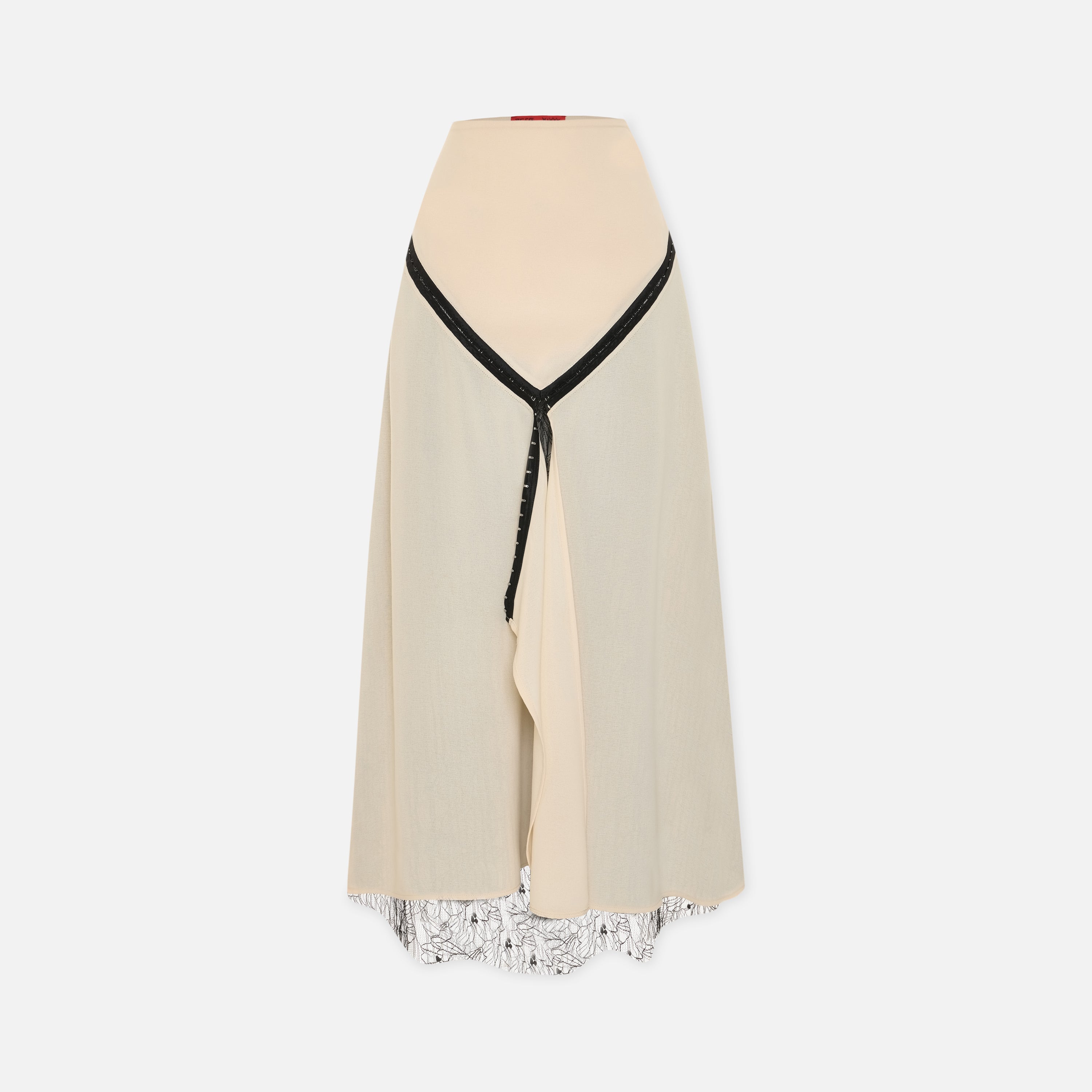 The Party Edit Slit Lace-Panel Maxi Skirt