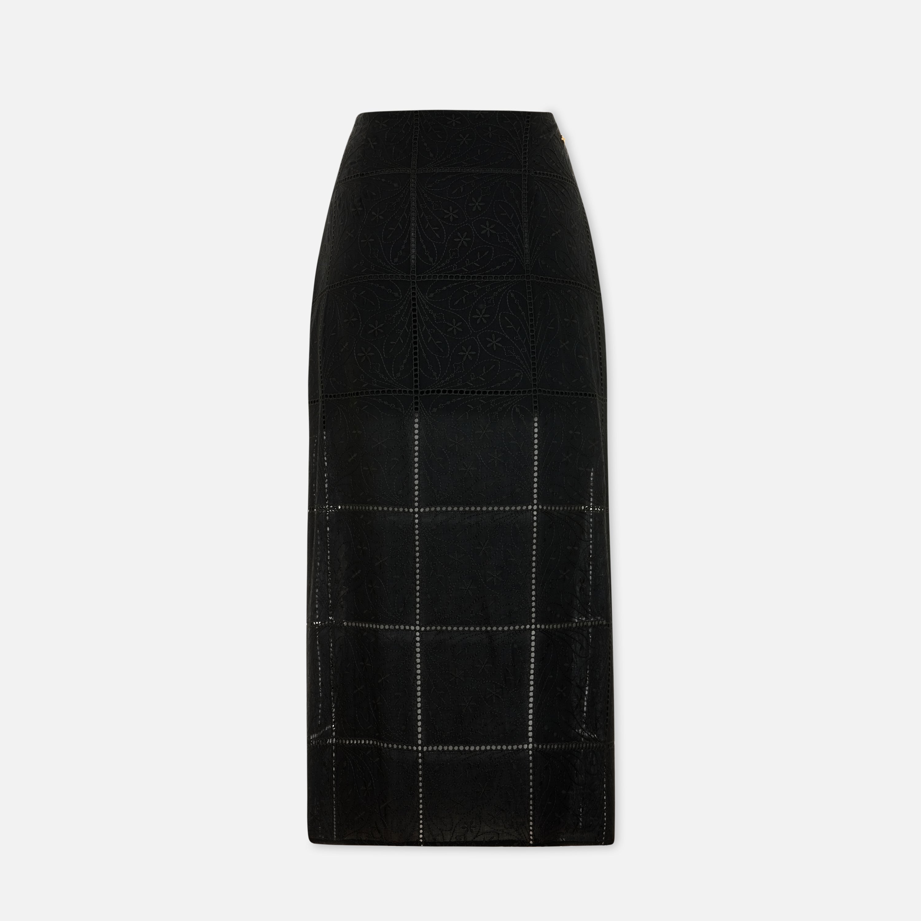 The Broderie Anglaise Edit Embroidered Slit Maxi Skirt