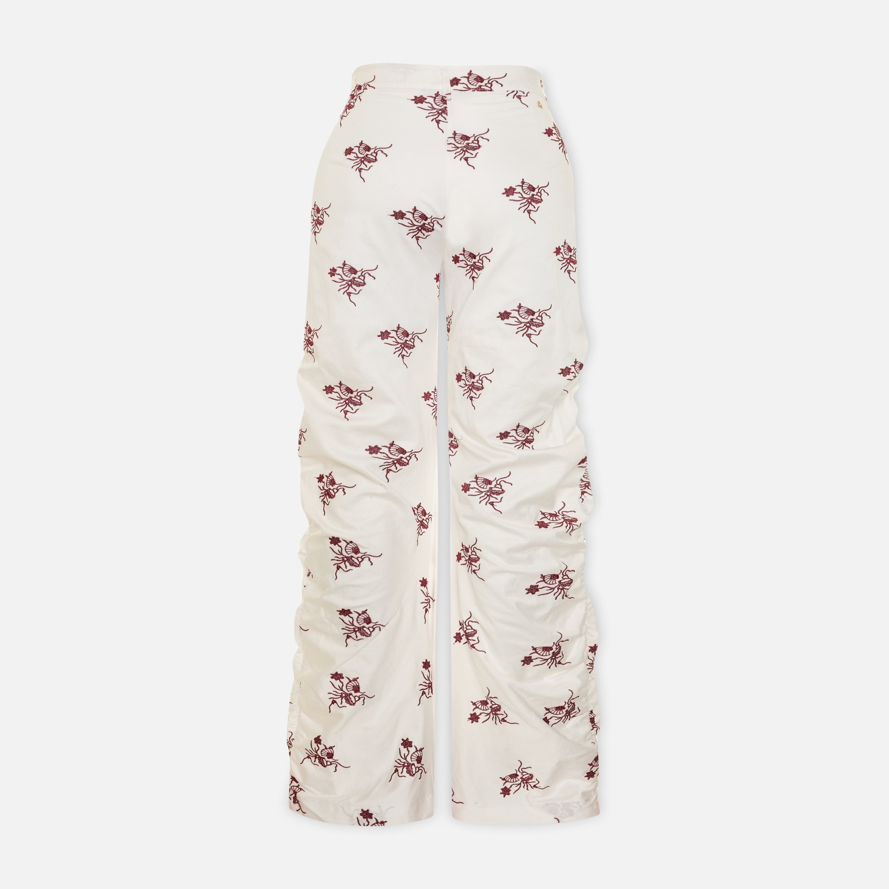 The Broderie Anglaise Edit High-Waisted Embroidered Pants