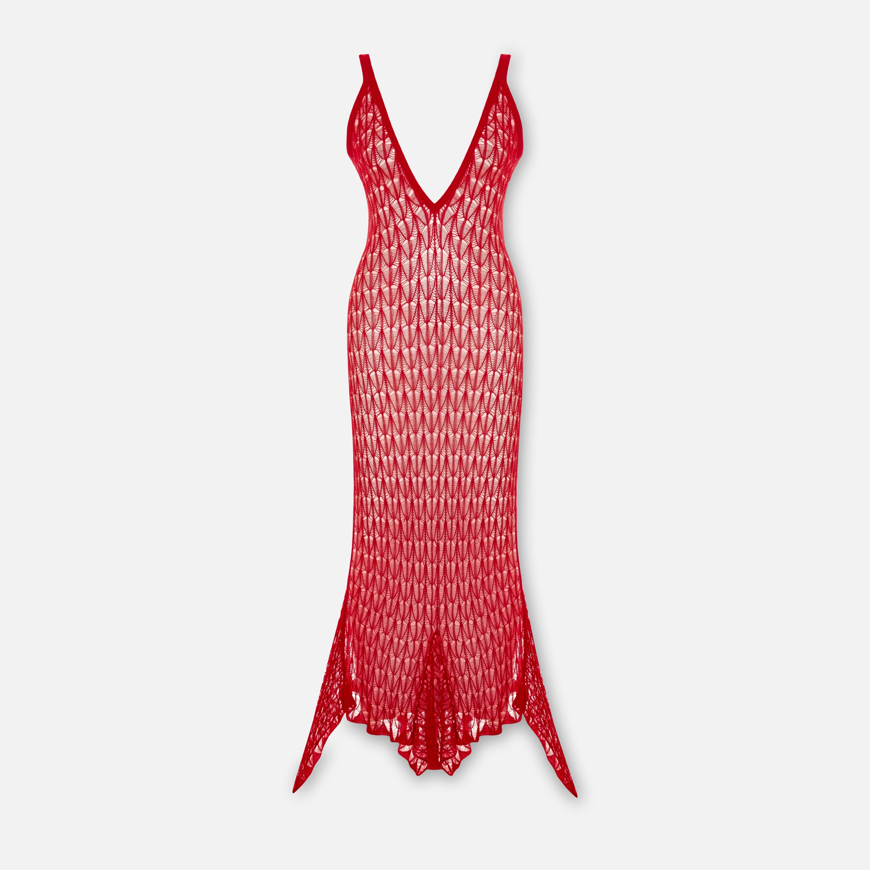 Open-Knit Maxi Beach Dress