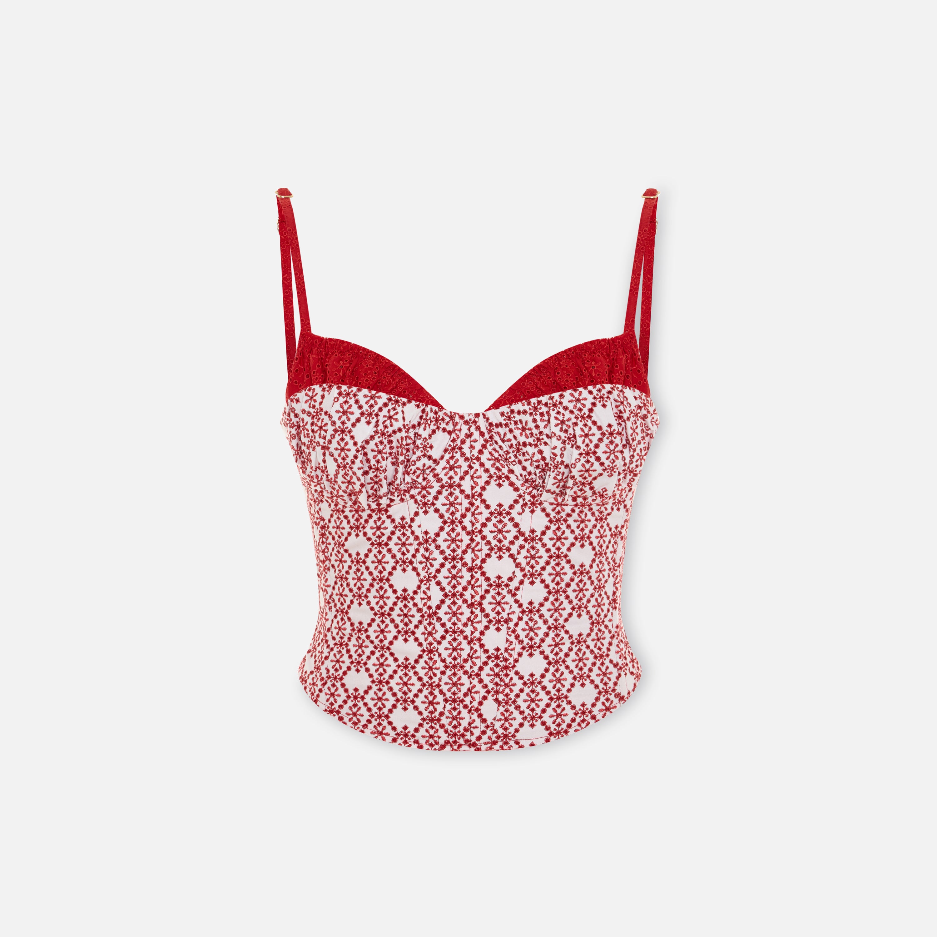 The Broderie Anglaise Edit Embroidered Bodice Corset Top