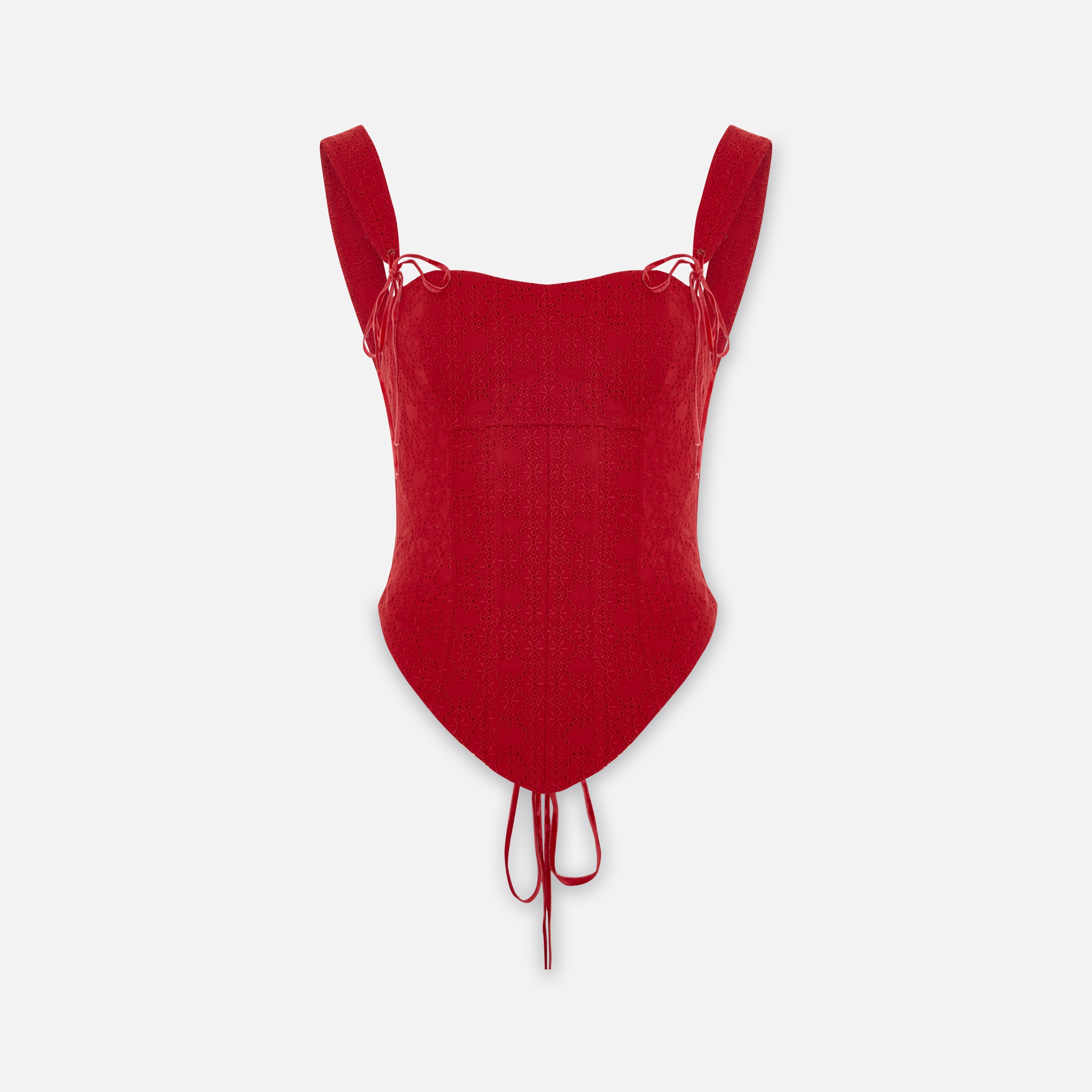 The Broderie Anglaise Edit Structured Embroidered Corset