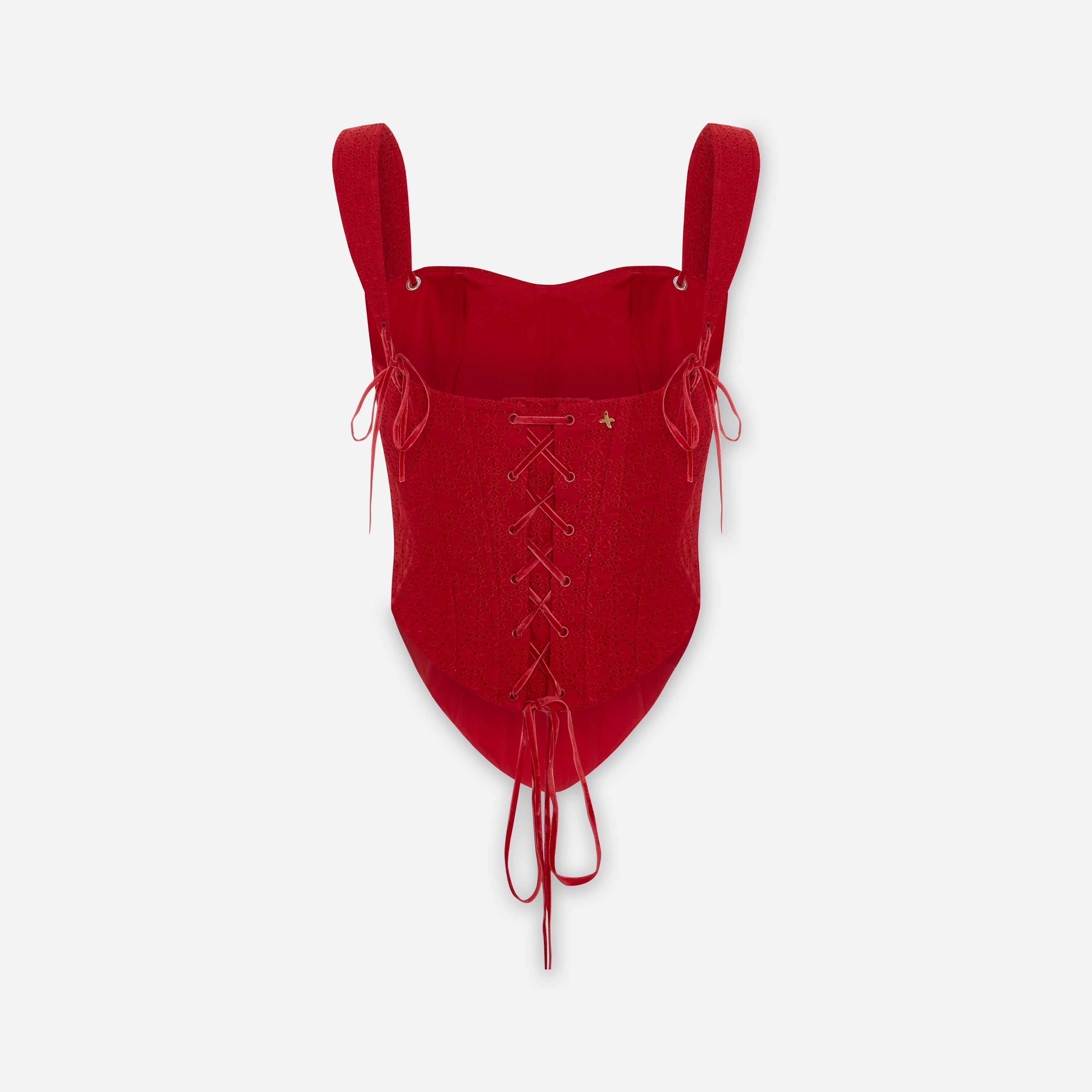 The Broderie Anglaise Edit Structured Embroidered Corset