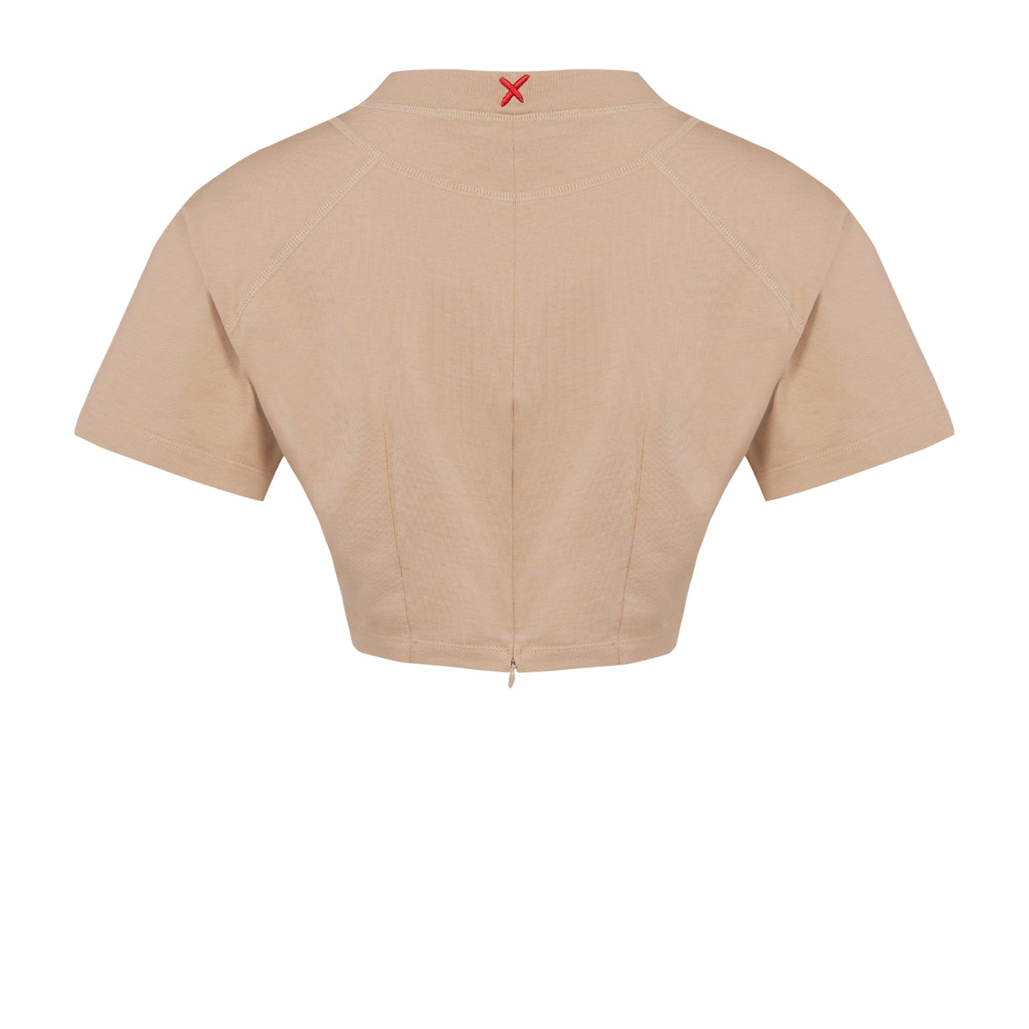 Pure Cotton Free Heaven Crop Tshirt - Warm Taupe