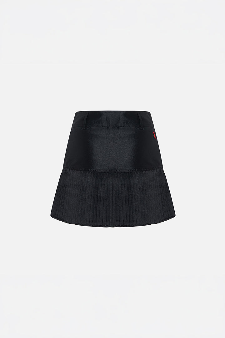 The Party Edit Belted Pleated Mini Skirt