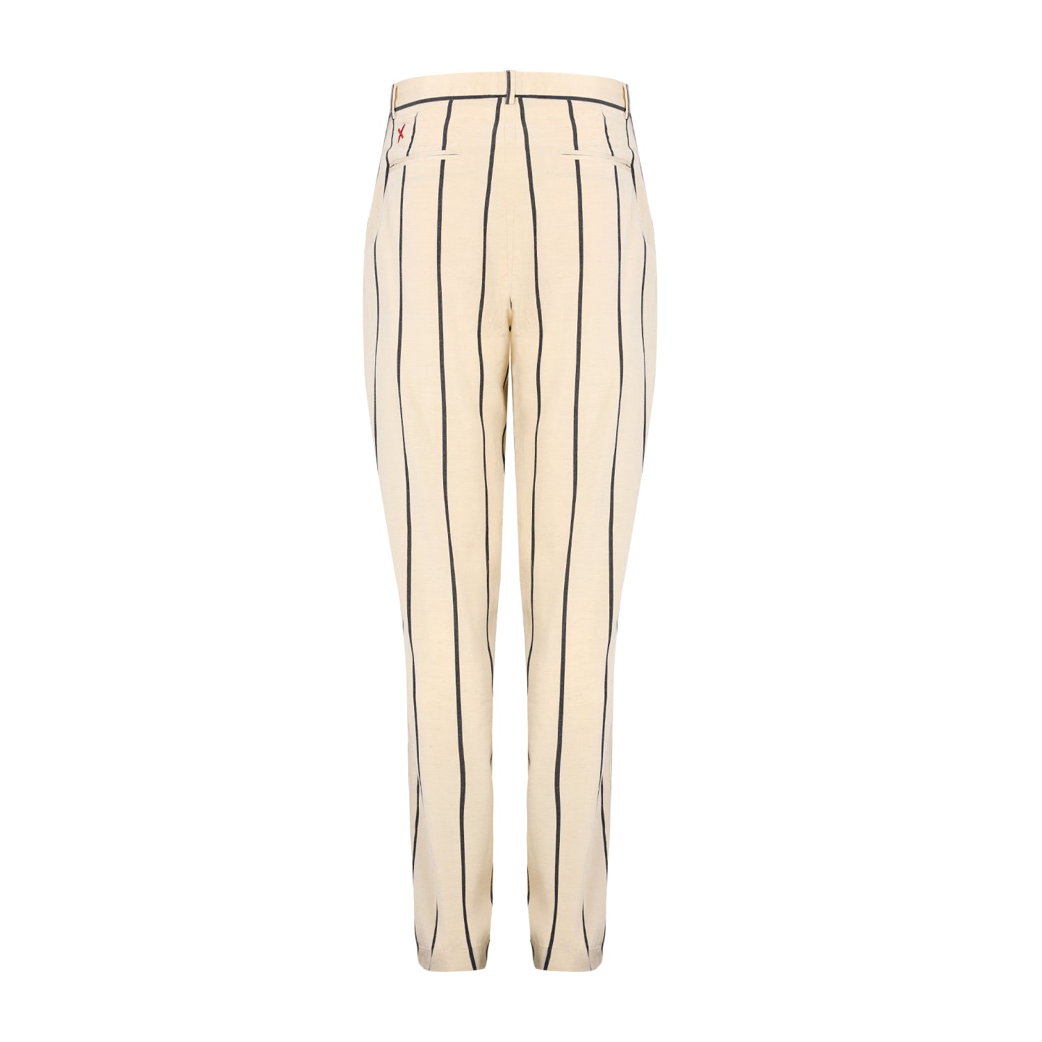 Silk & Linen Blend Free Heaven Kutnia Striped Two Zipped Pant