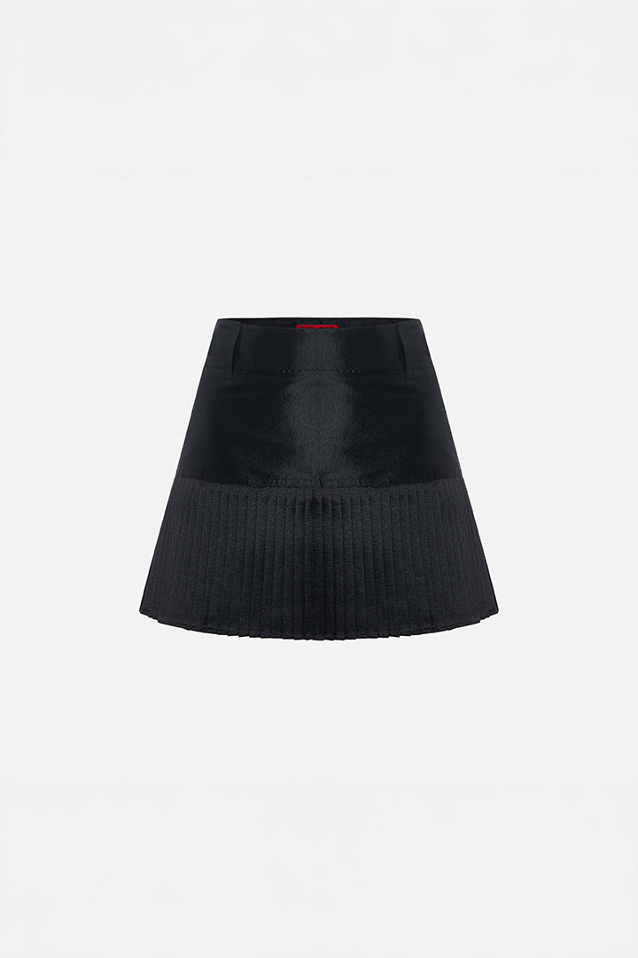 The Party Edit Belted Pleated Mini Skirt