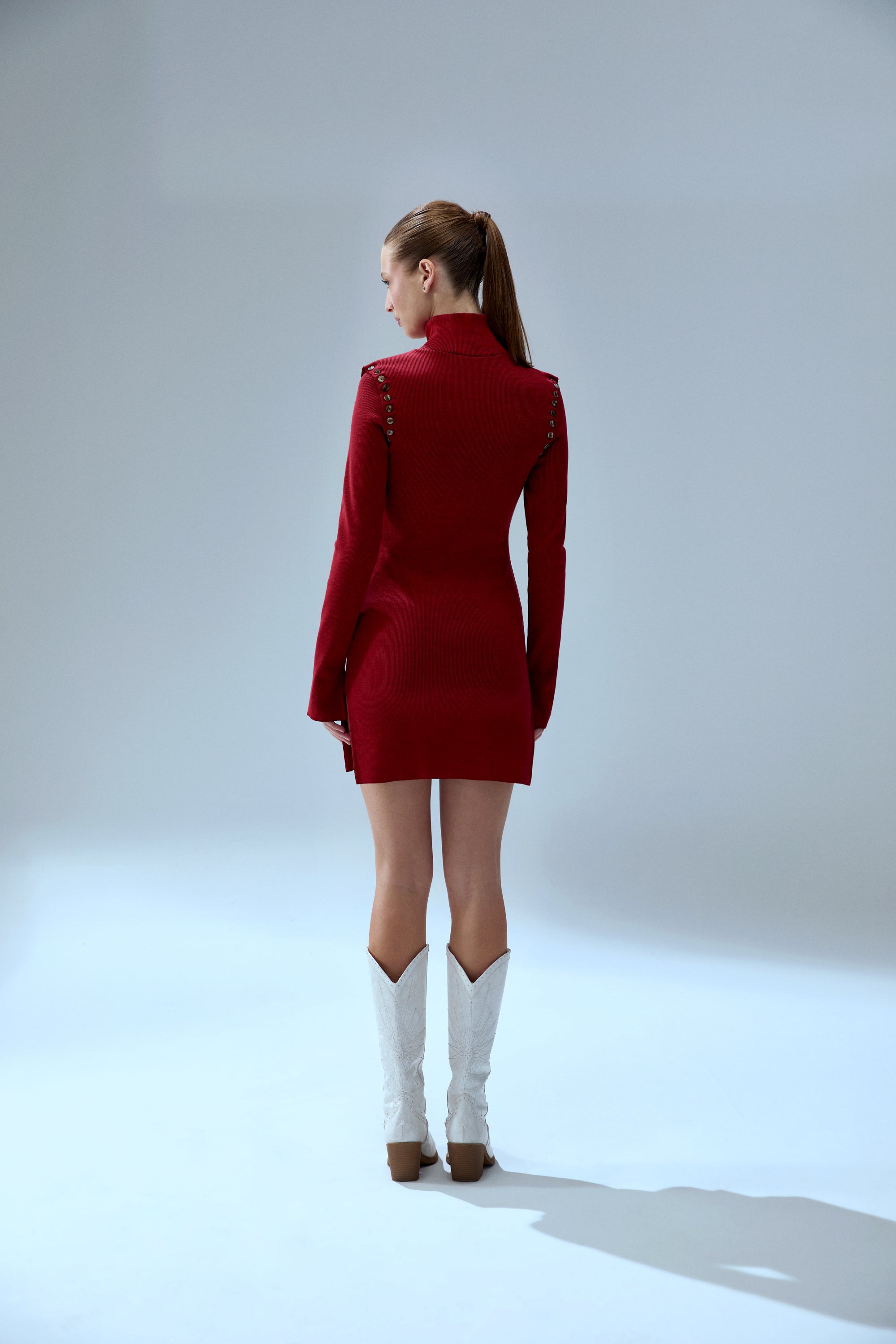 Cotton Your *Itch 2 Tones Rib Long Dress