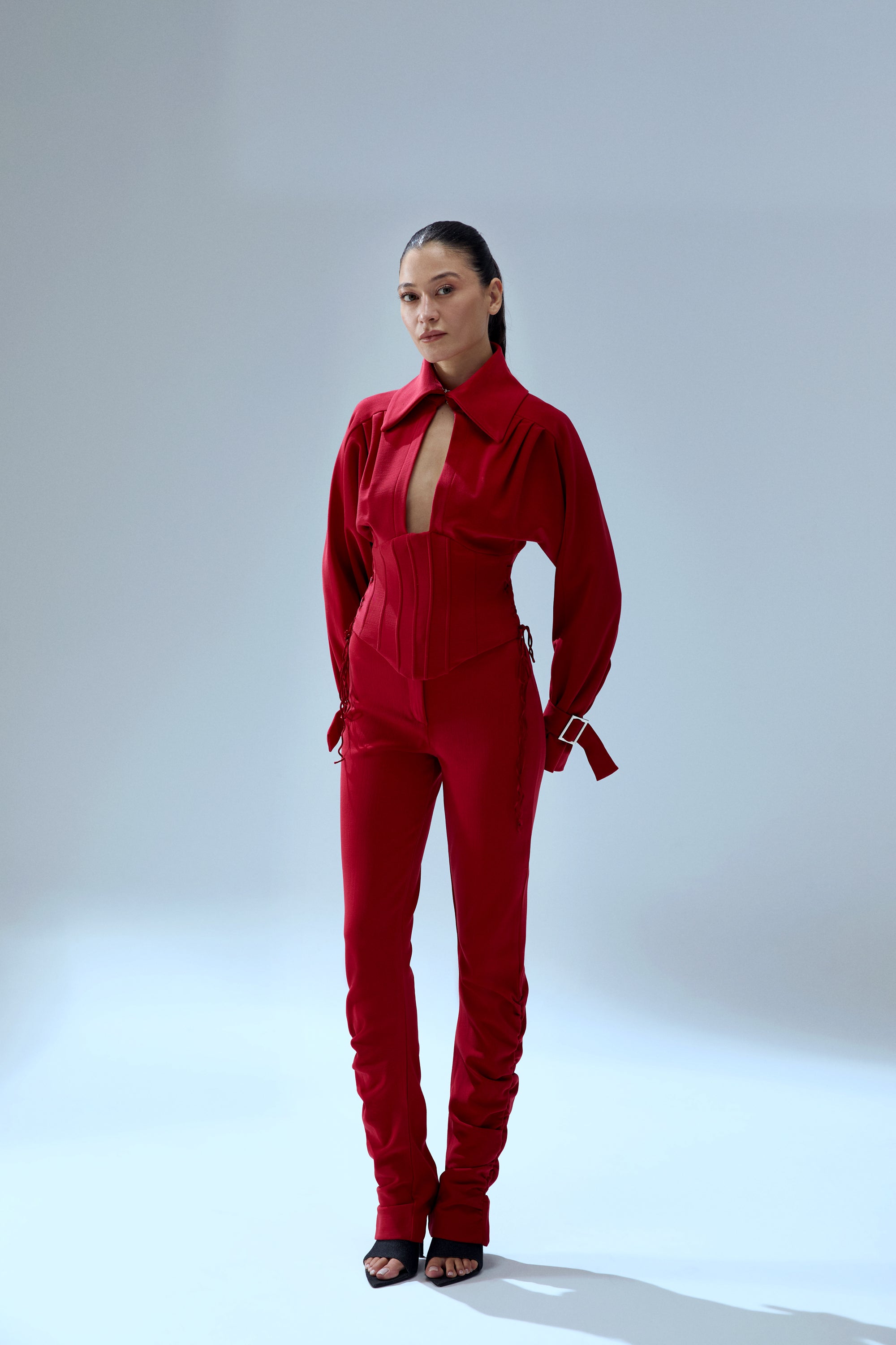 WOOL BLEND YOUR *ITCH CORSET BLOUSE - SAMBA