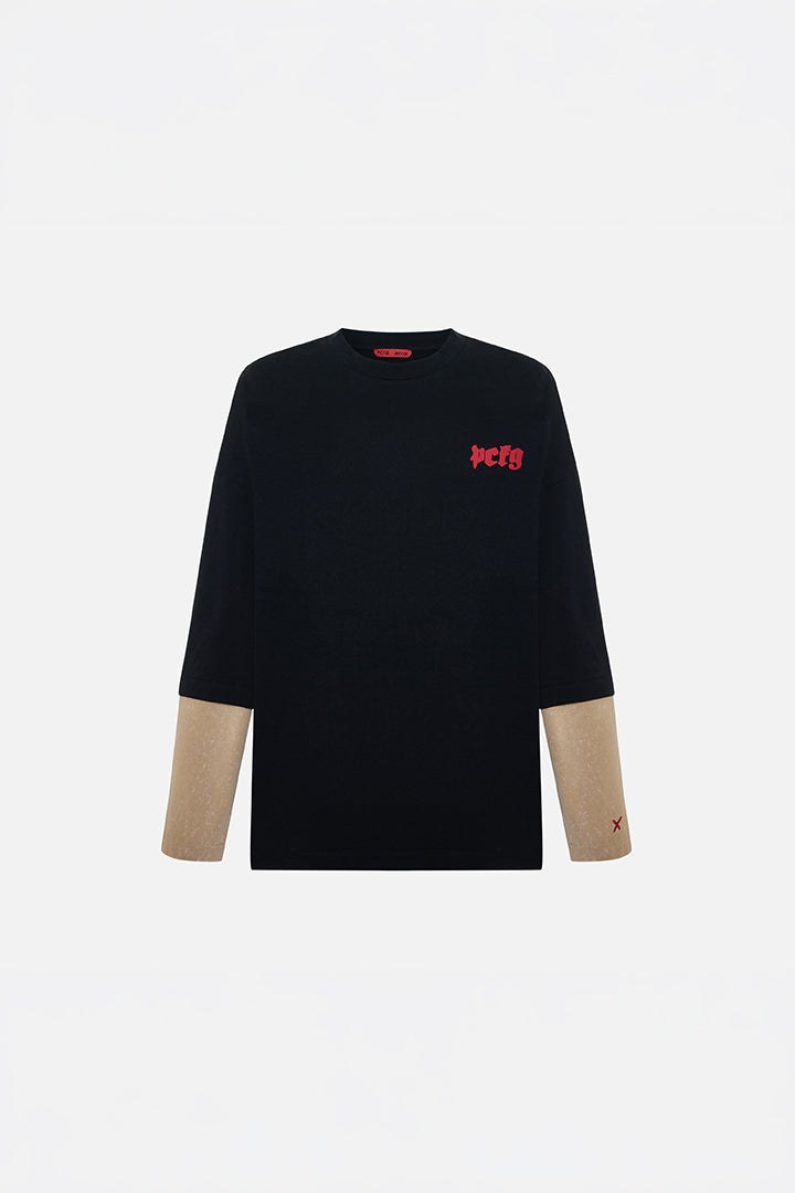 Daydreamers Printed T-Shirt With Acid Wash Sleeves