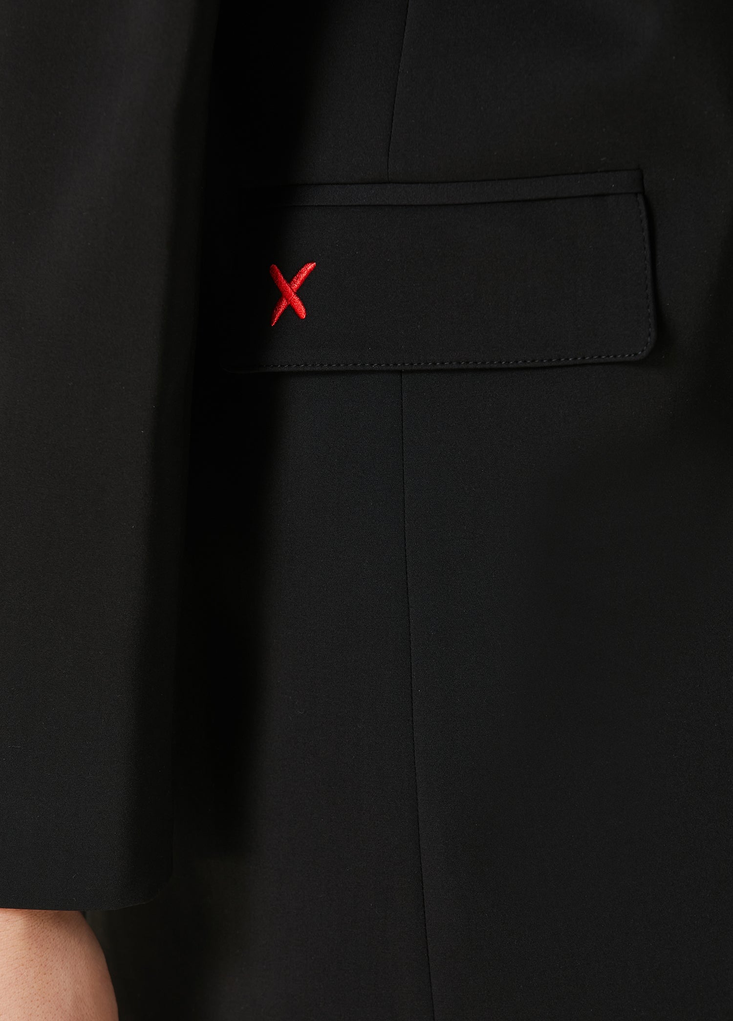 Cotton Free Heaven Oversized Suit Blazer - Jet Black