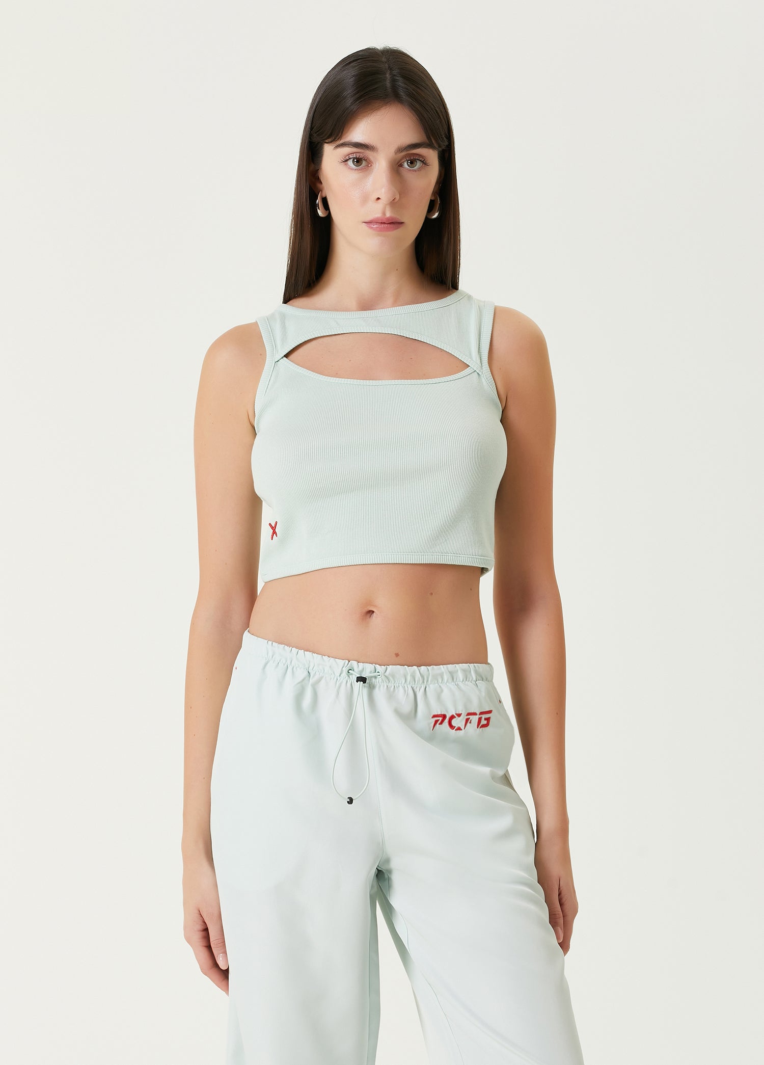 Free Heaven Rib Crop Tank Top - Surf Spray