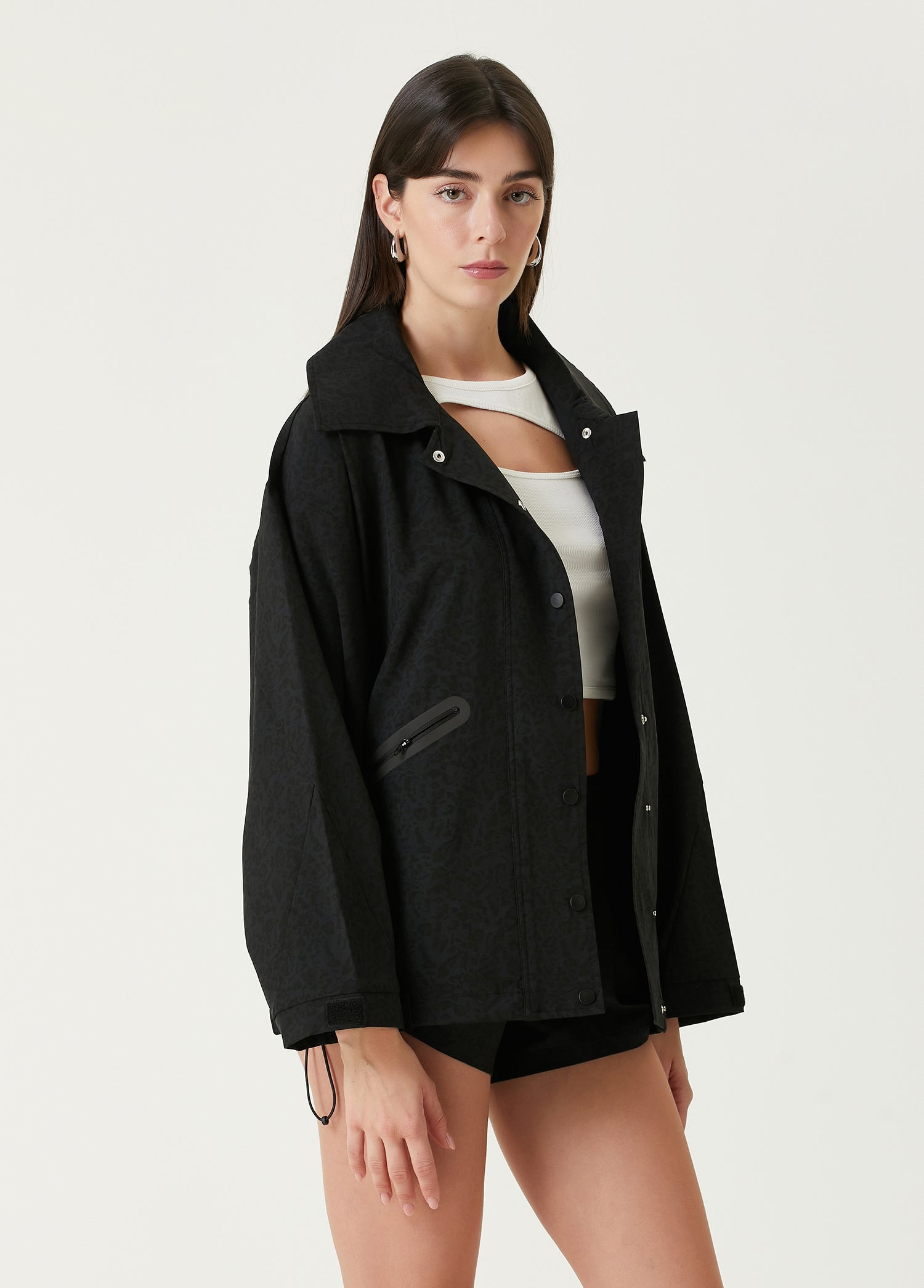 Free Heaven Leopard Track Suit Jacket - Black