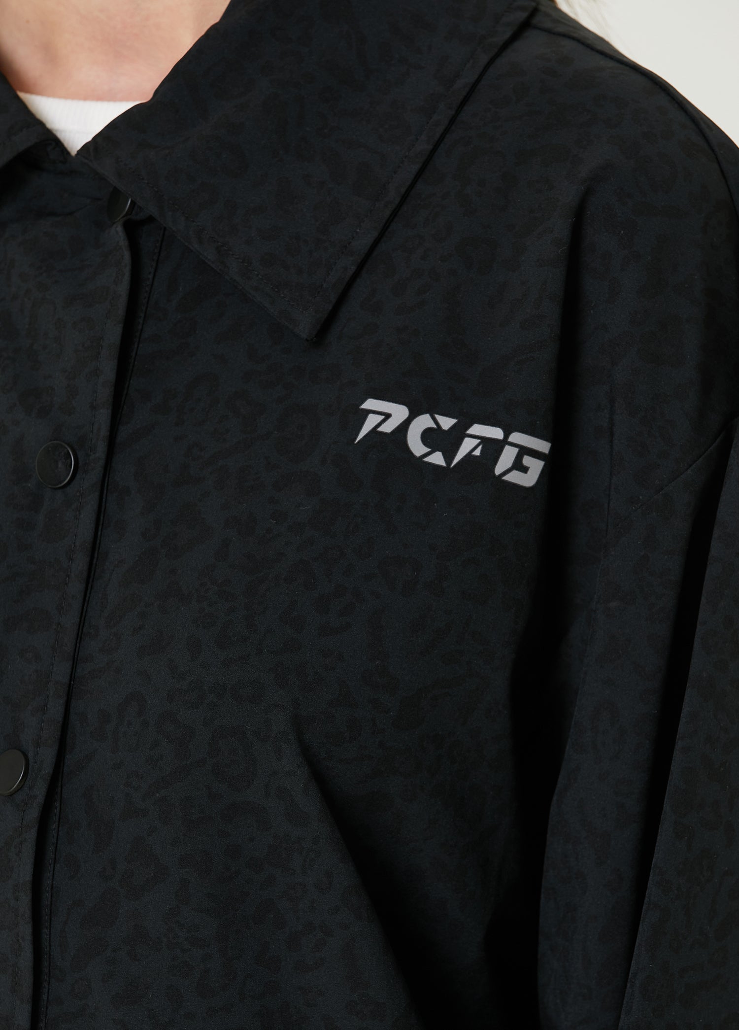 Free Heaven Leopard Track Suit Jacket - Black