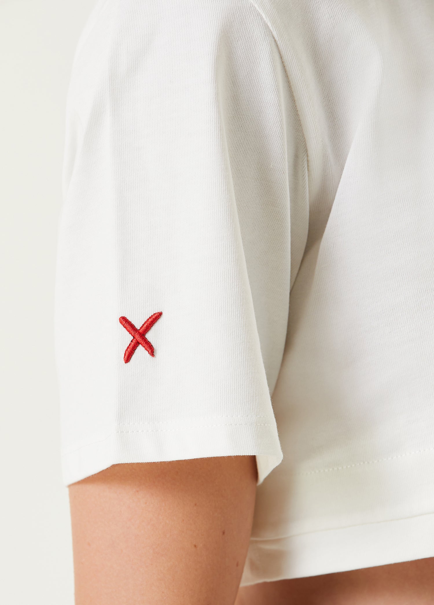 Pure Cotton Free Heaven Crop String Tshirt - Blanc De Blanc