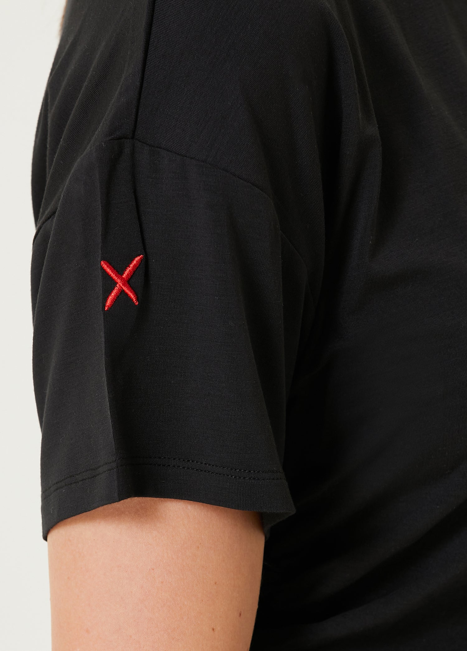 Free Heaven Crop Draped Tshirt - Jet Black