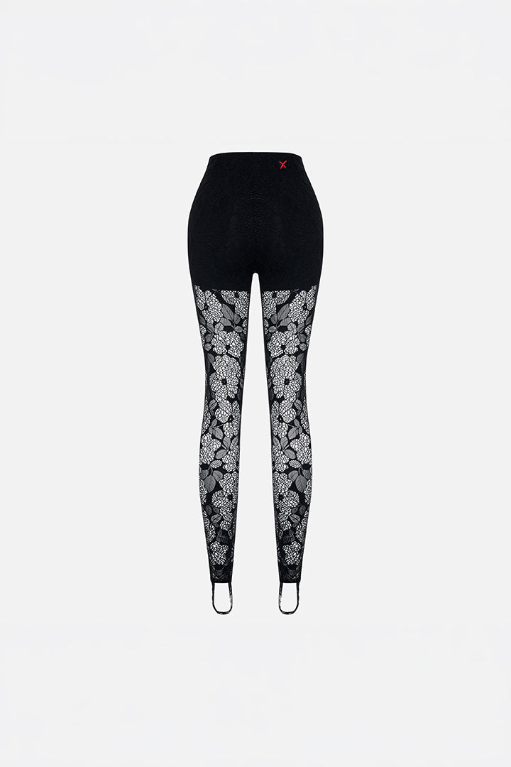 The Party Edit Lace Leggings with Built-In Ribbed Shorts