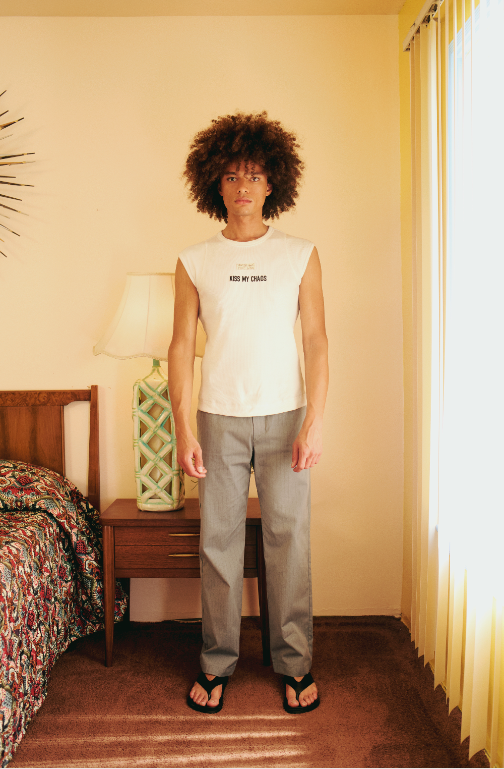 COTTON RIB TANK TOP WITH PATCH