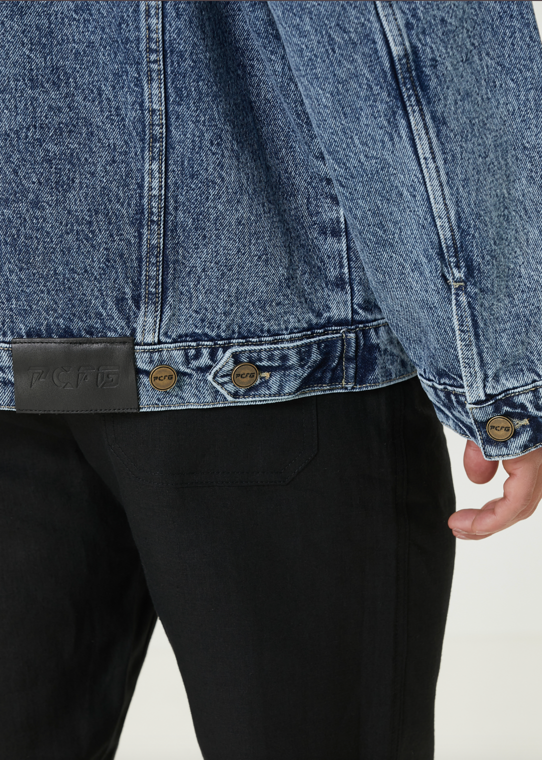 Pure Cotton Free Heaven Denim Jacket With Washed Effect