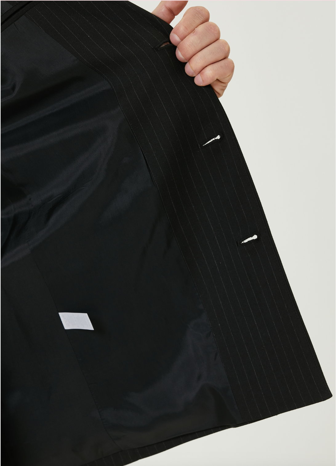 Free Heaven Eyelet Details Striped Blazer - Jet Black