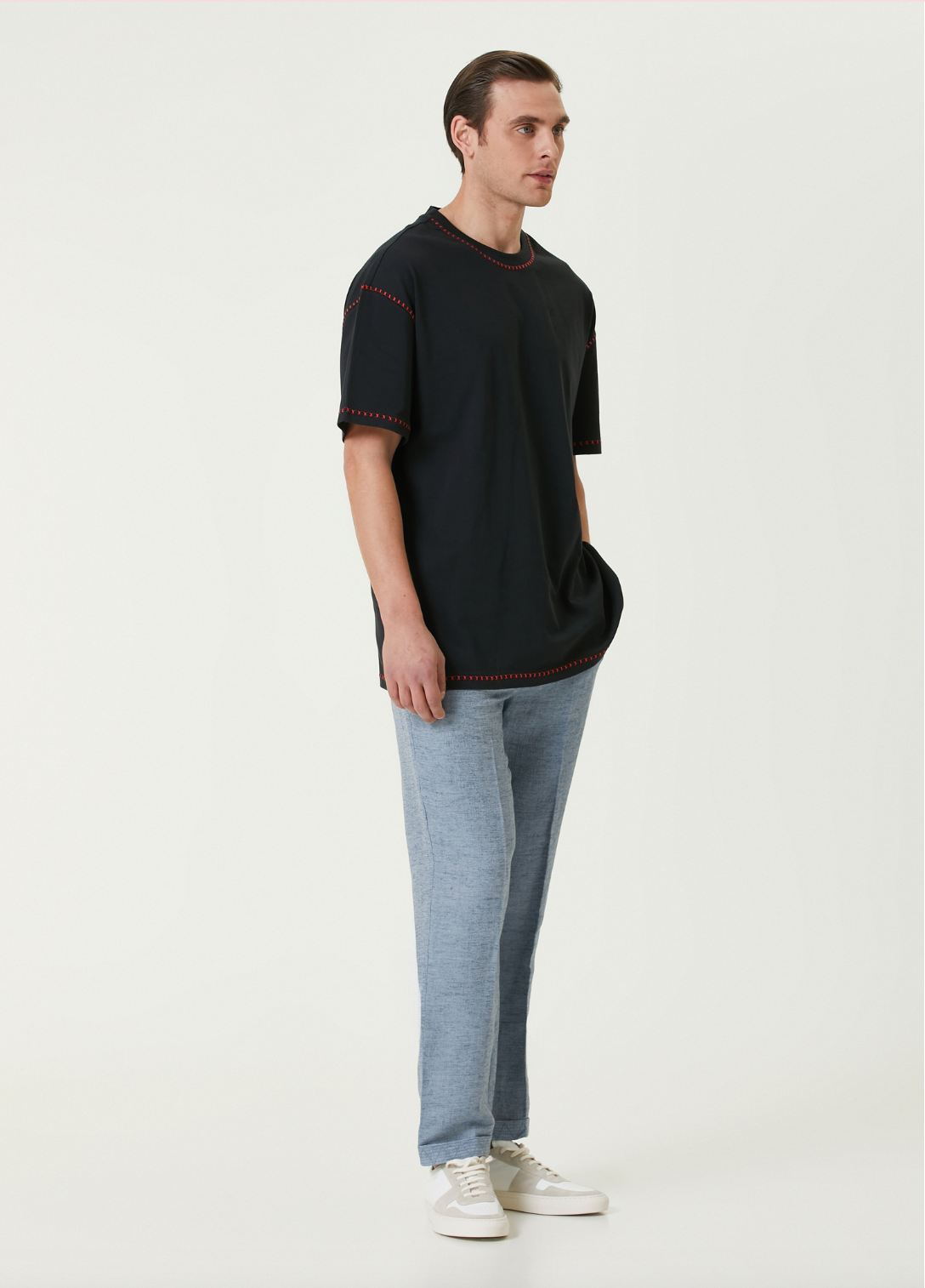 Pure Cotton Free Heaven Crochet Men T-Shirt - Jet Black