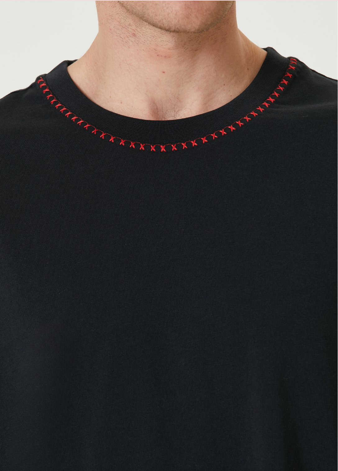 Pure Cotton Free Heaven Crochet Men T-Shirt - Jet Black