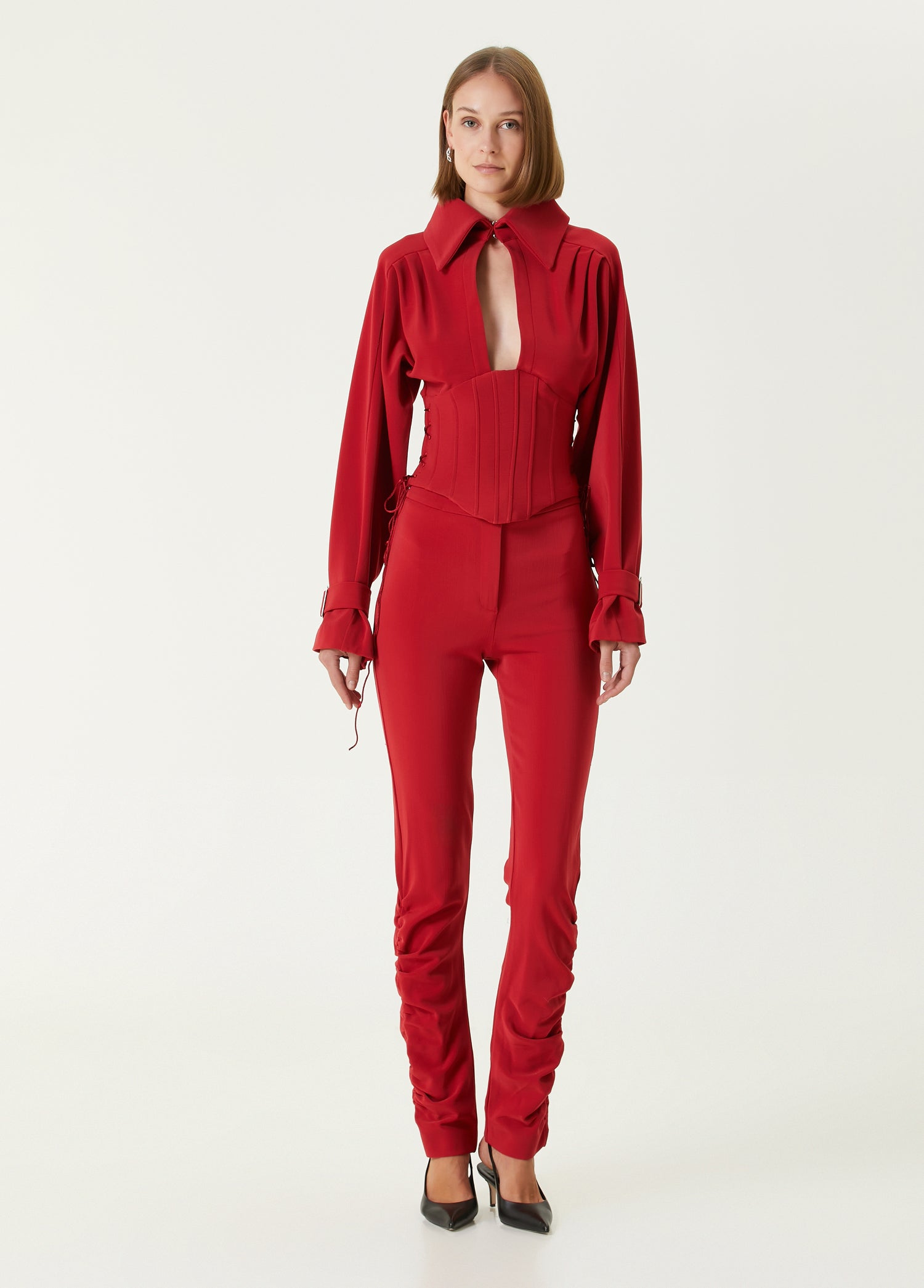 WOOL BLEND YOUR *ITCH CORSET BLOUSE - SAMBA