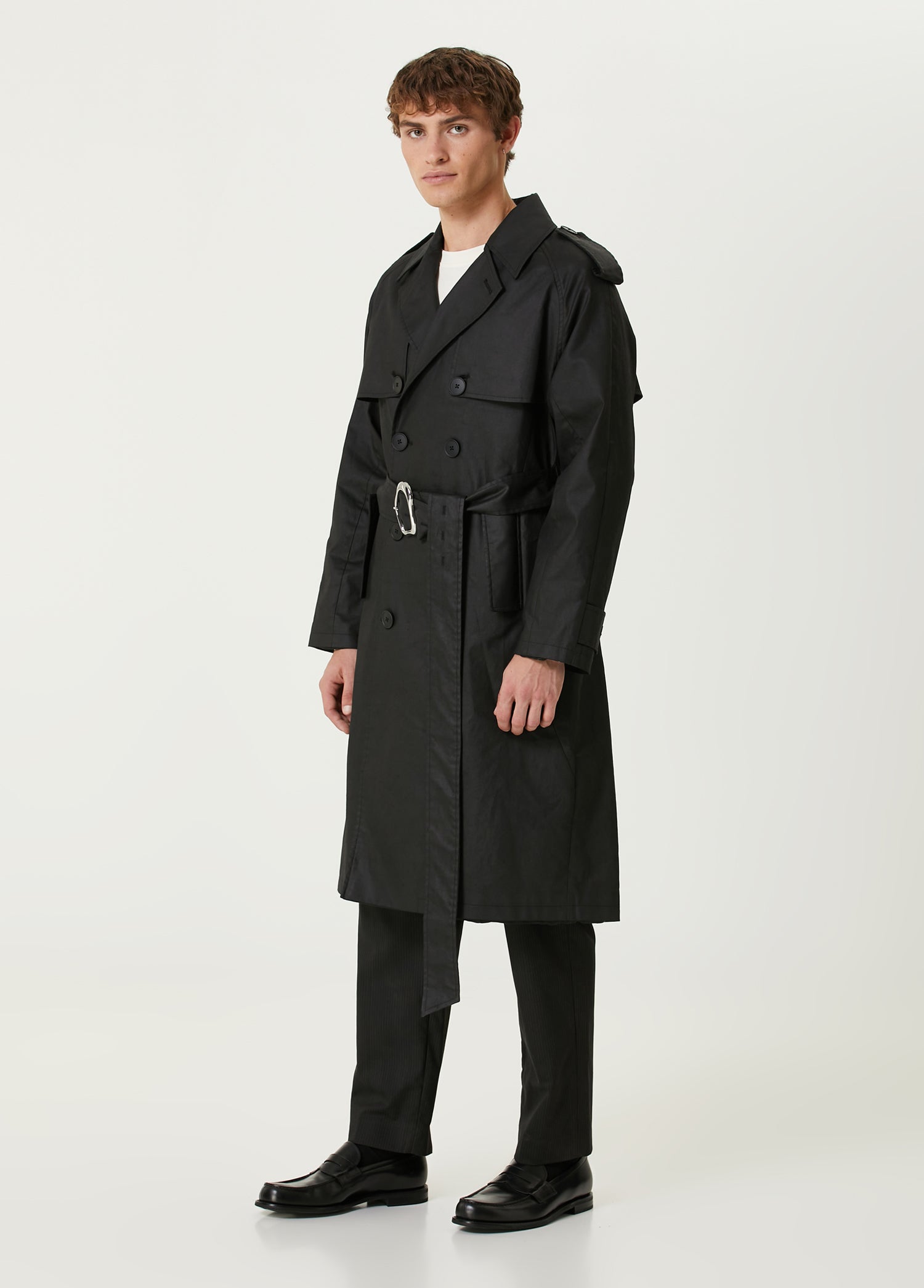 YOUR *ITCH WATERPROOF MEN TRENCHCOAT - BLACK