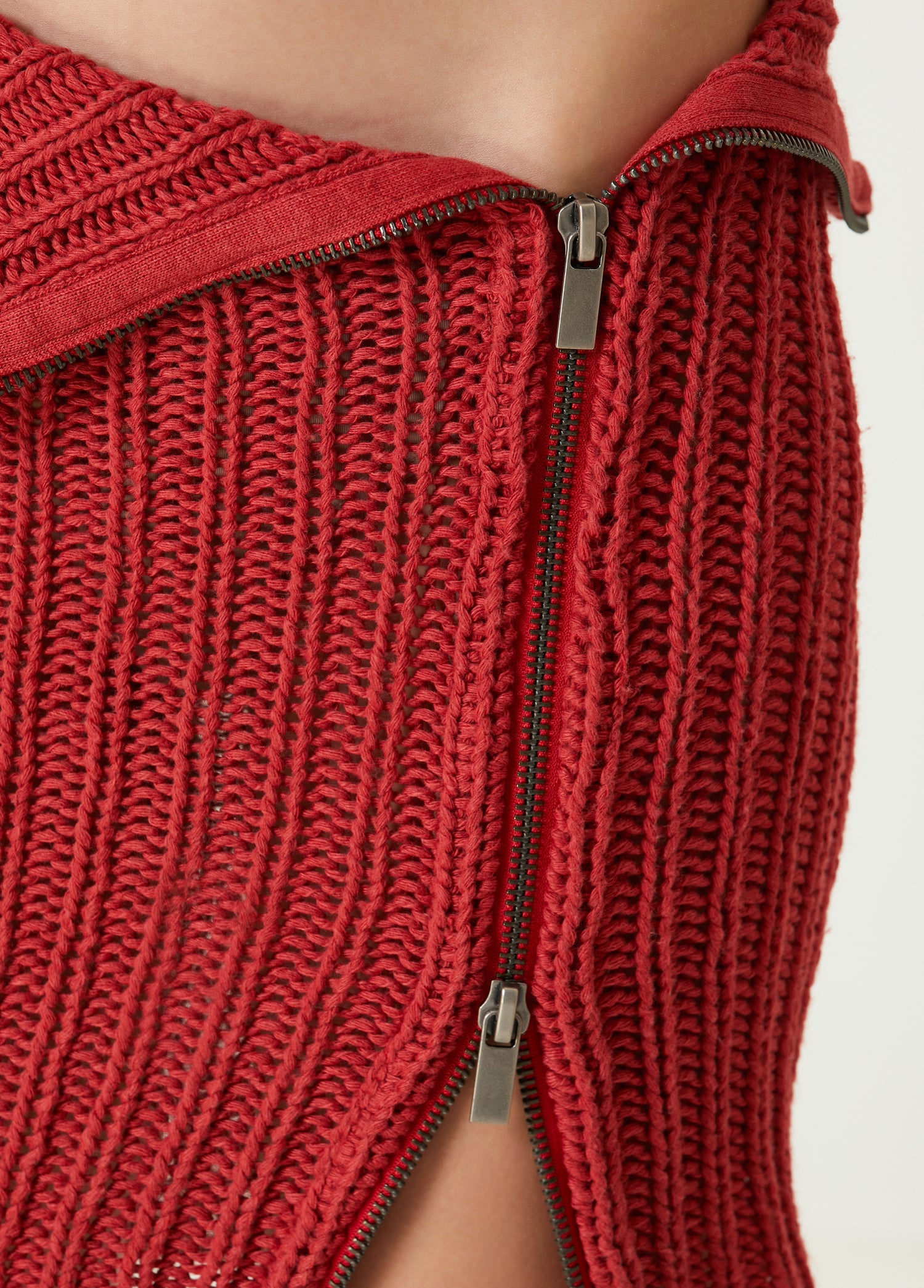 CASHMERE BLEND YOUR *ITCH ZIPPED KNIT SKIRT - SAMBA