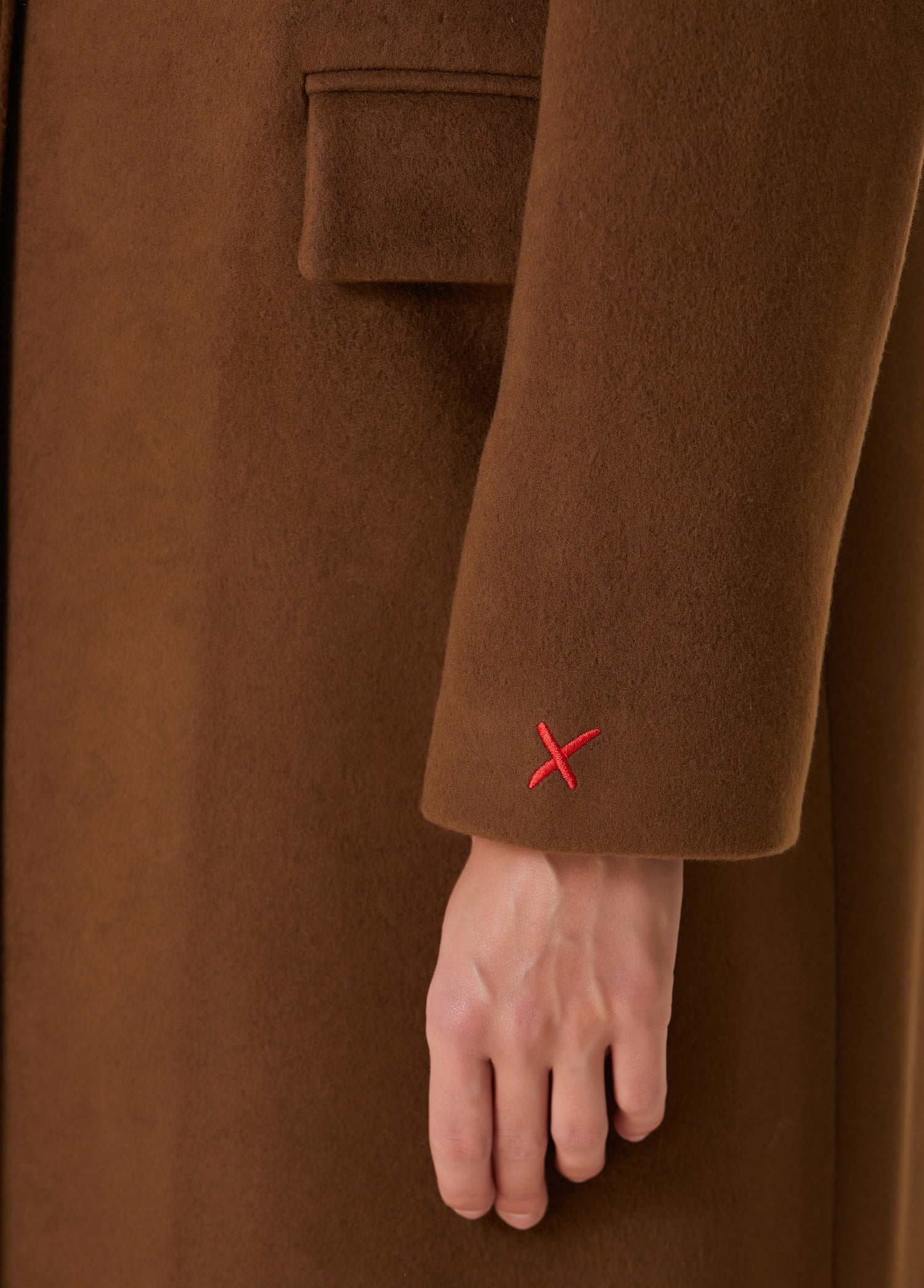 Wool Women Coat - Brown