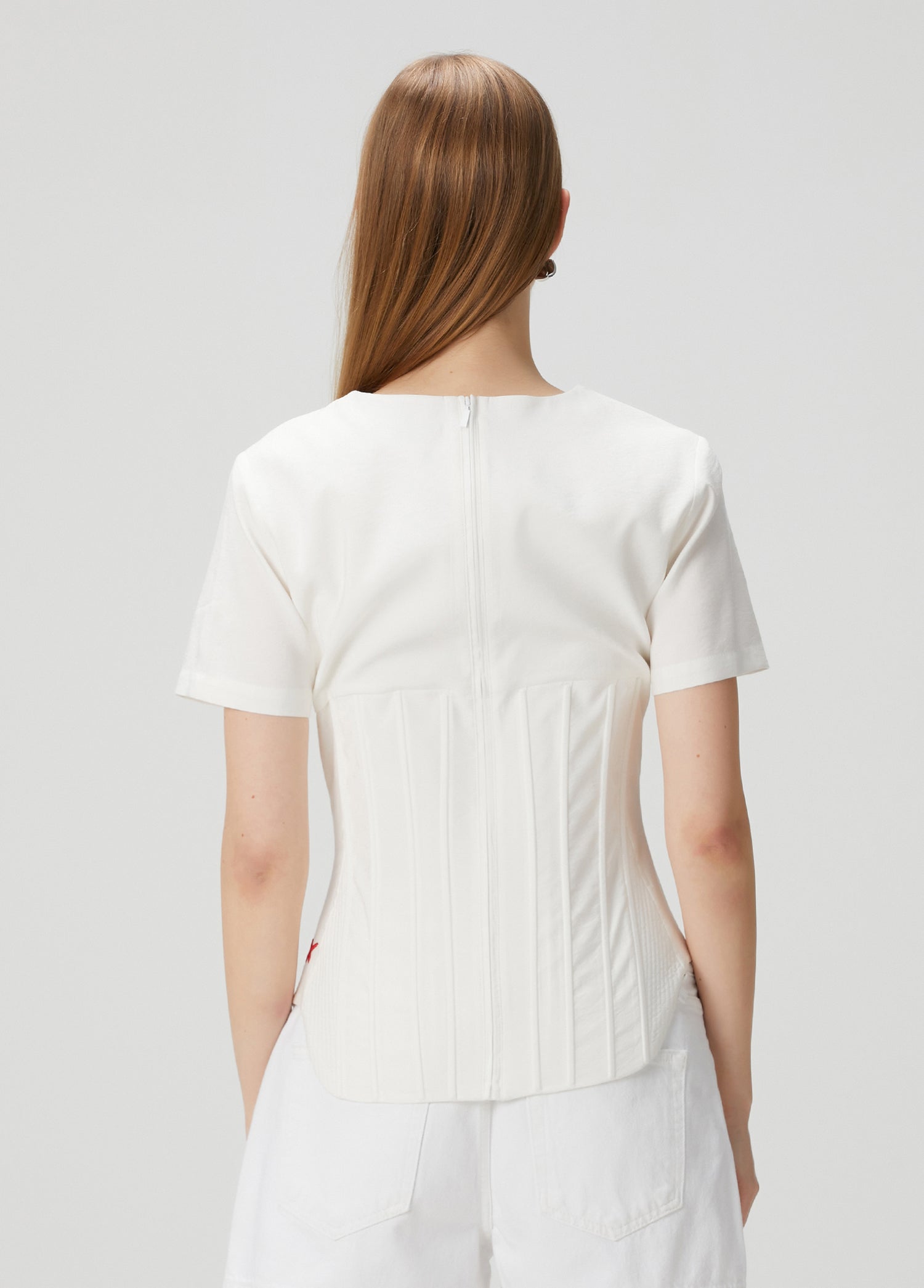 TAILORED CORSET TEE TOP