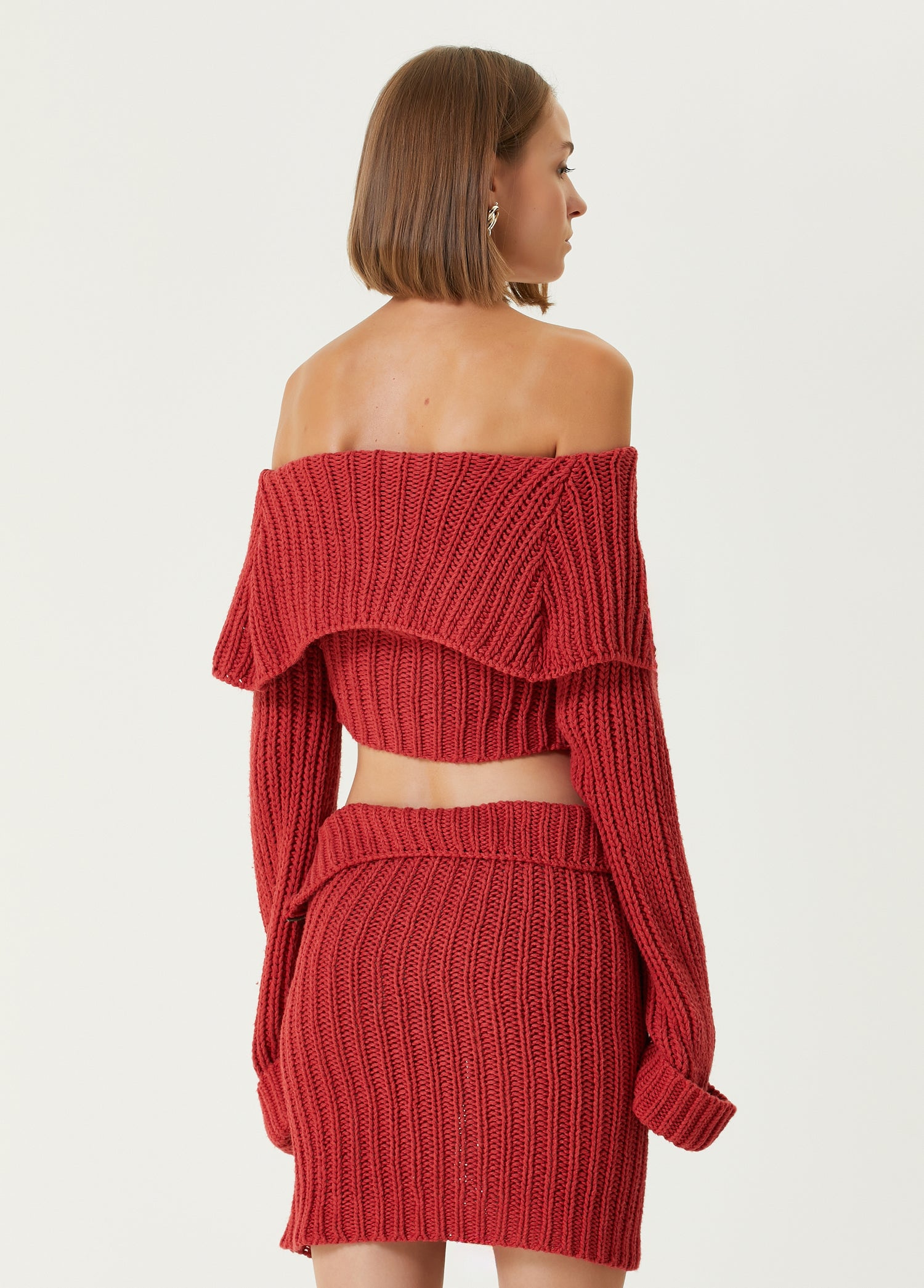 CASHMERE BLEND YOUR *TCH KNIT CROP TOP - SAMBA