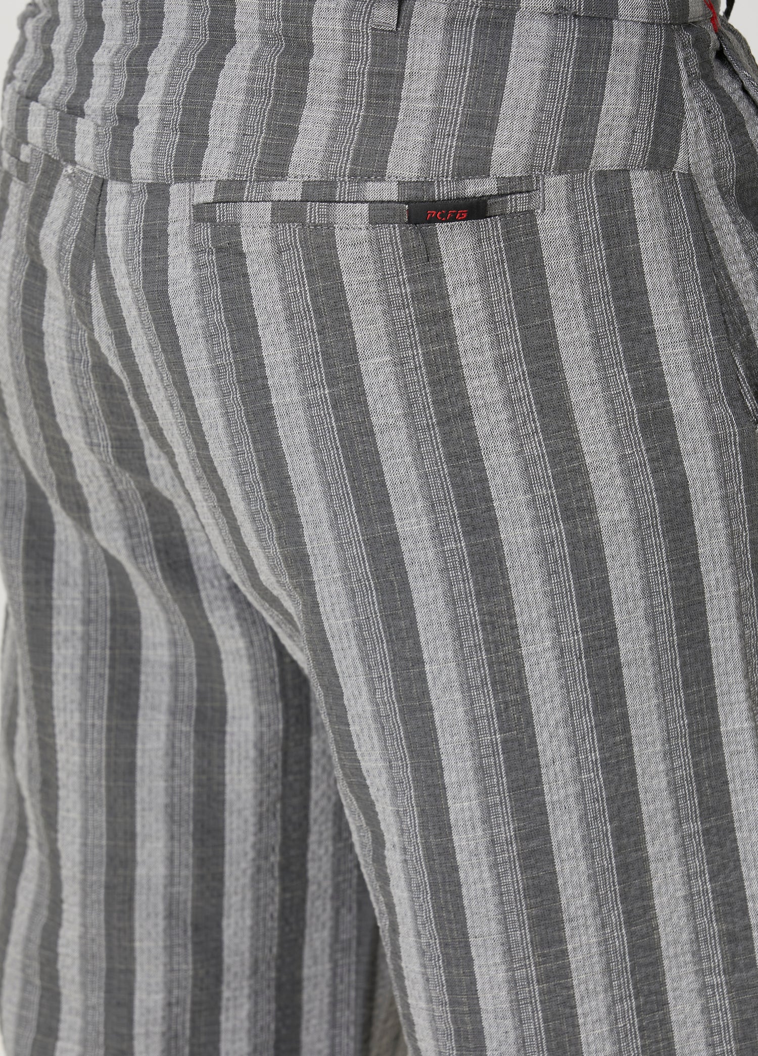 LINEN & COTTON BLEND CHECKED WOVEN SHORT