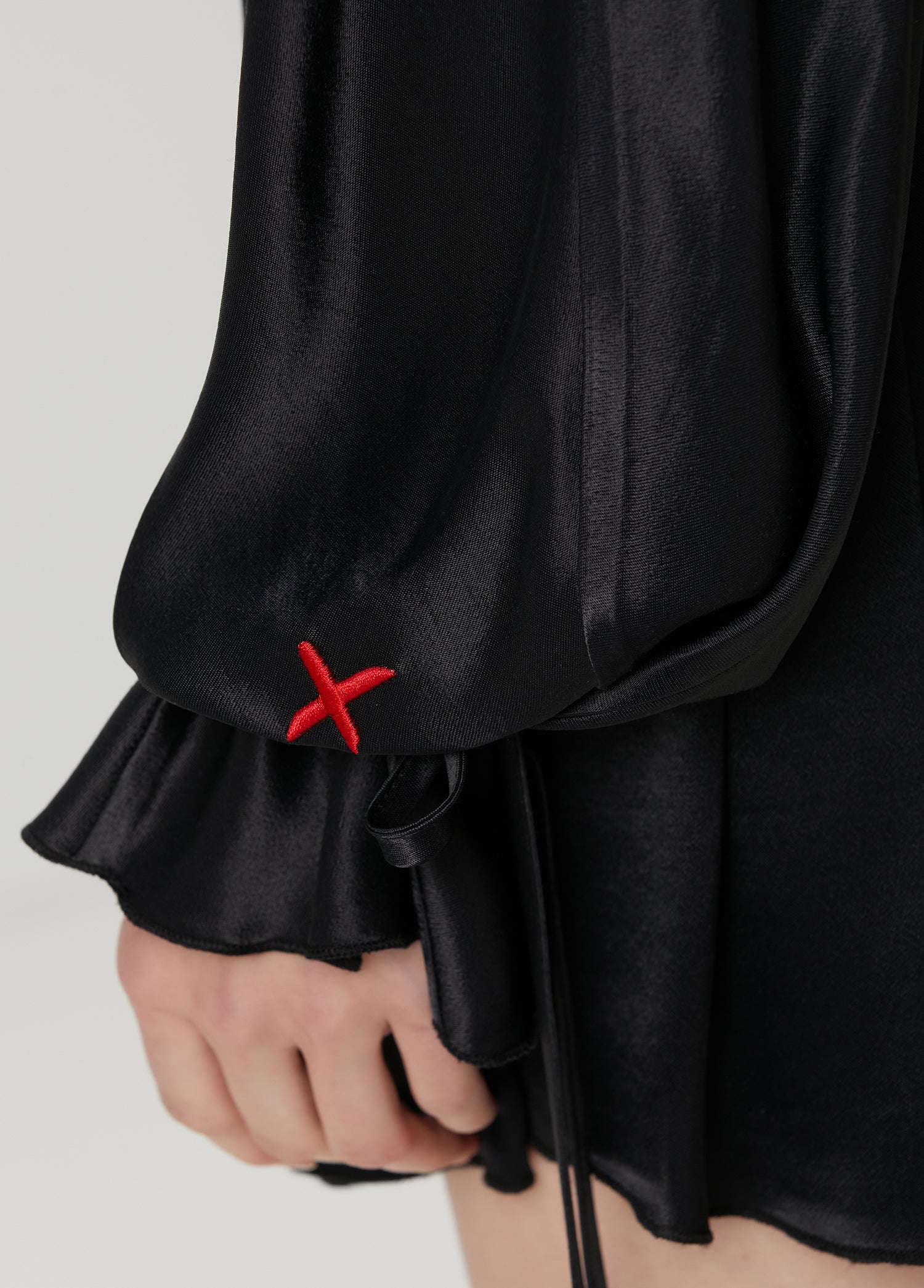 LONG SLEEVE MINI DRESS - JET BLACK